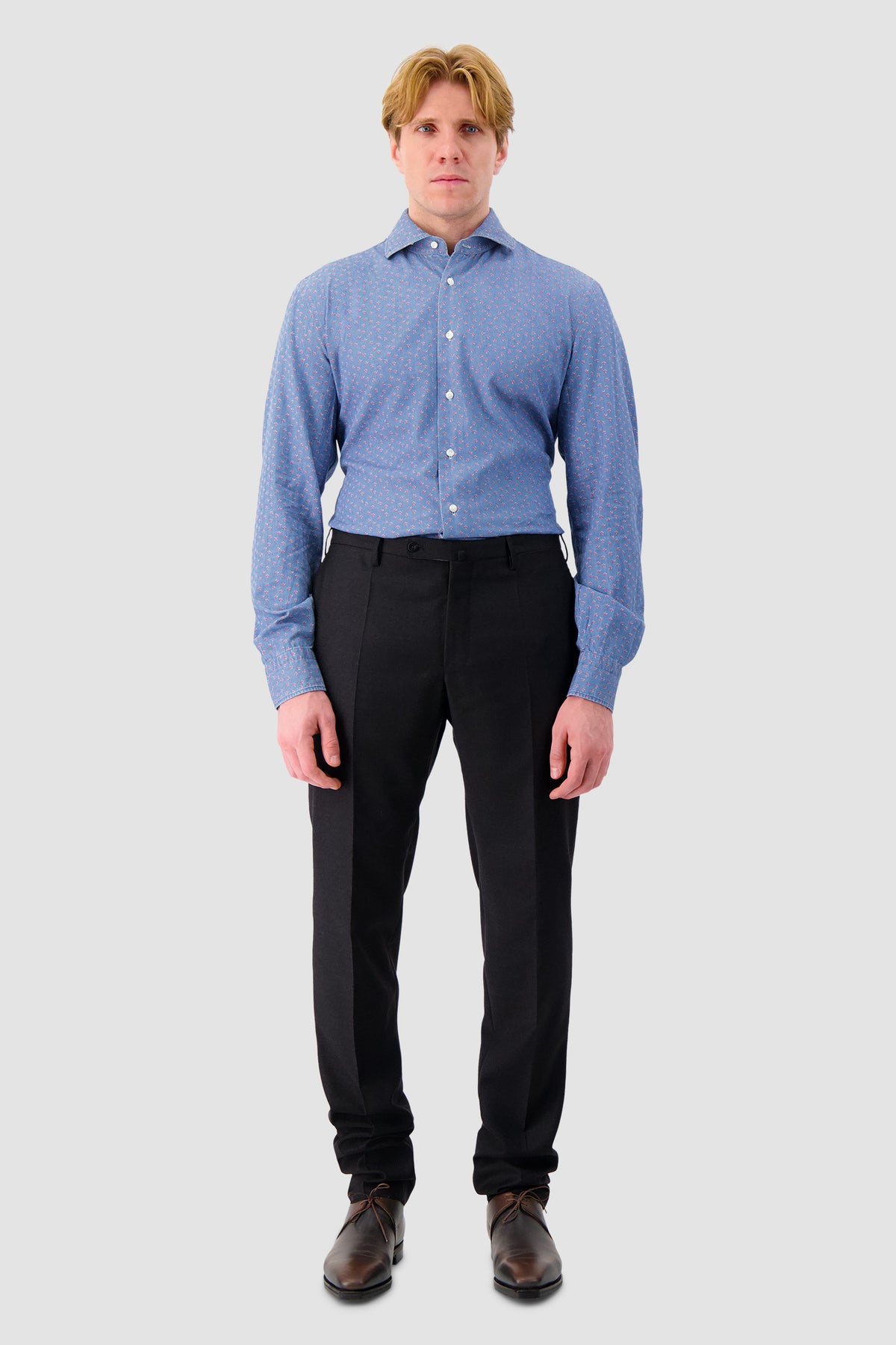 Barba Napoli Blue Denim Shirt
