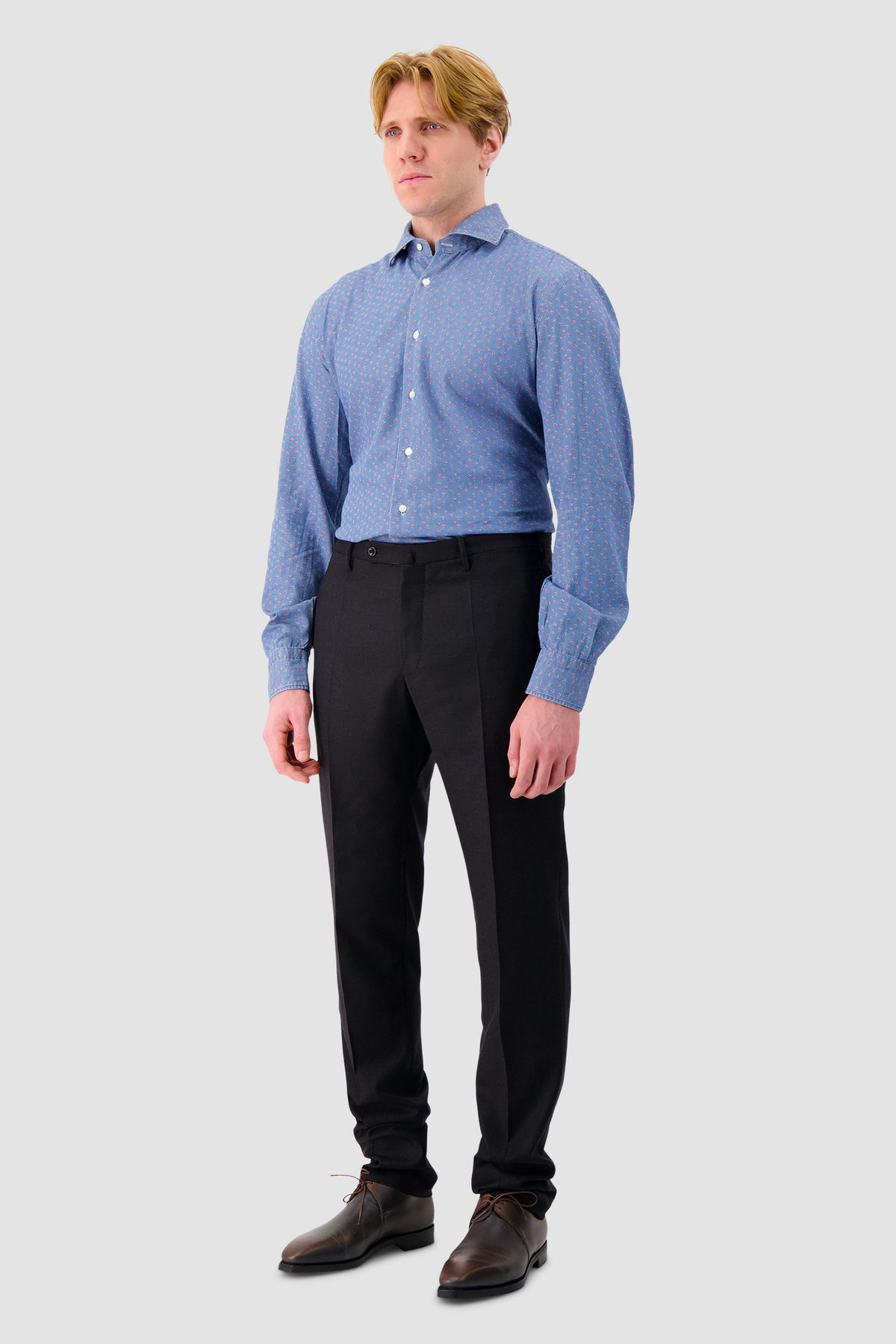 Barba Napoli Blue Denim Shirt