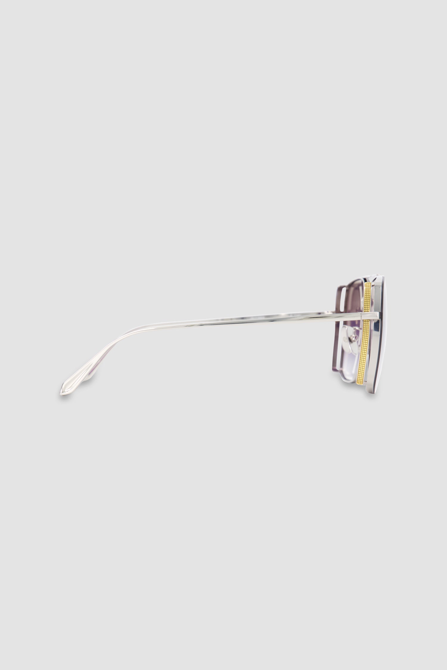 Linda Farrow White Gold Asher Aviator Sunglasses