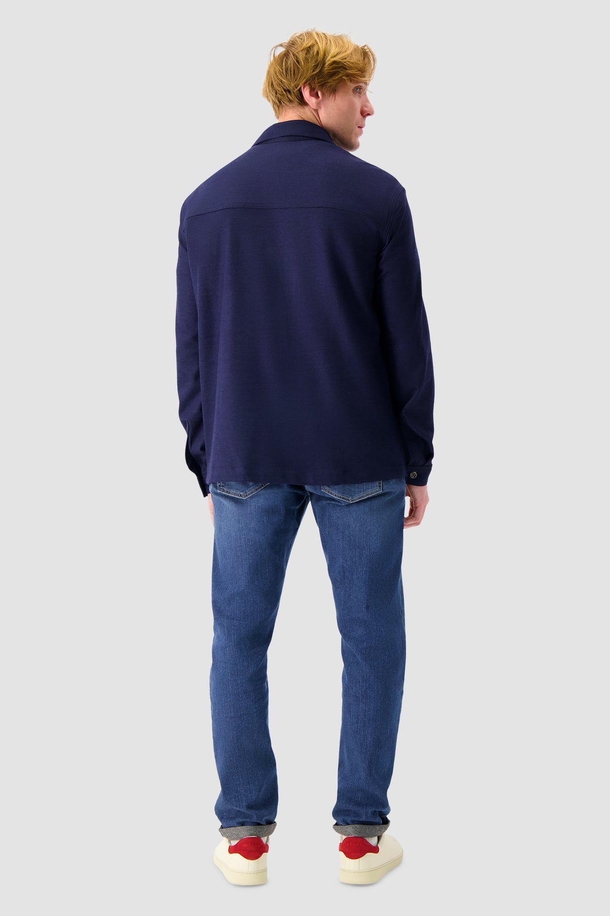 Richard J Brown Navy Wool Fred Overshirt
