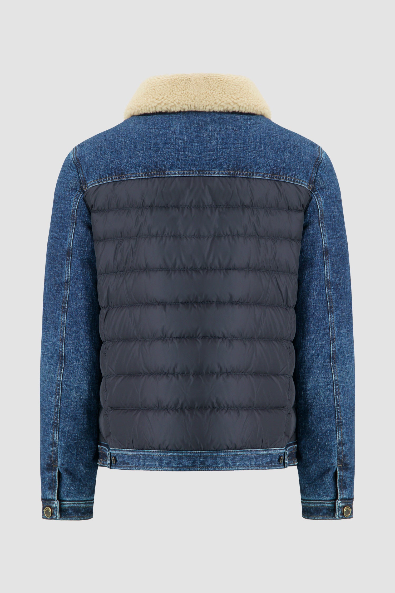 Moorer Blue MONDOR-FUR 104S Panelled Jacket