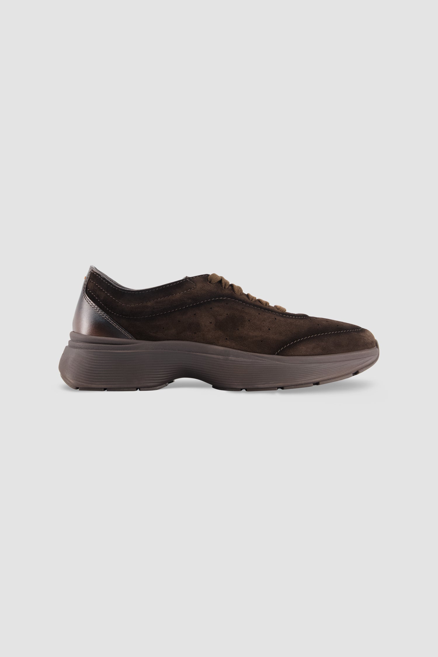 Santoni Brown Suede Sneaker
