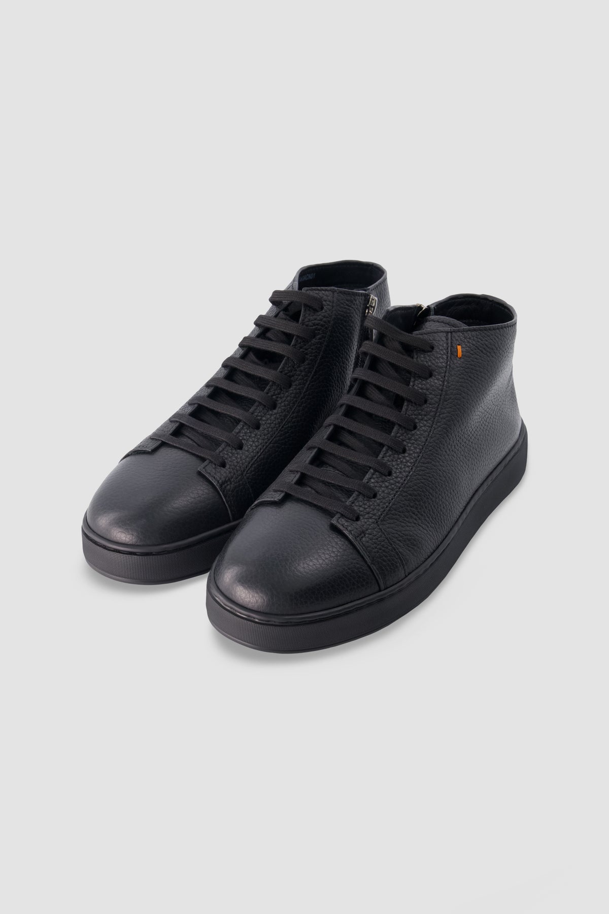 Santoni Black High-Top Sneakers