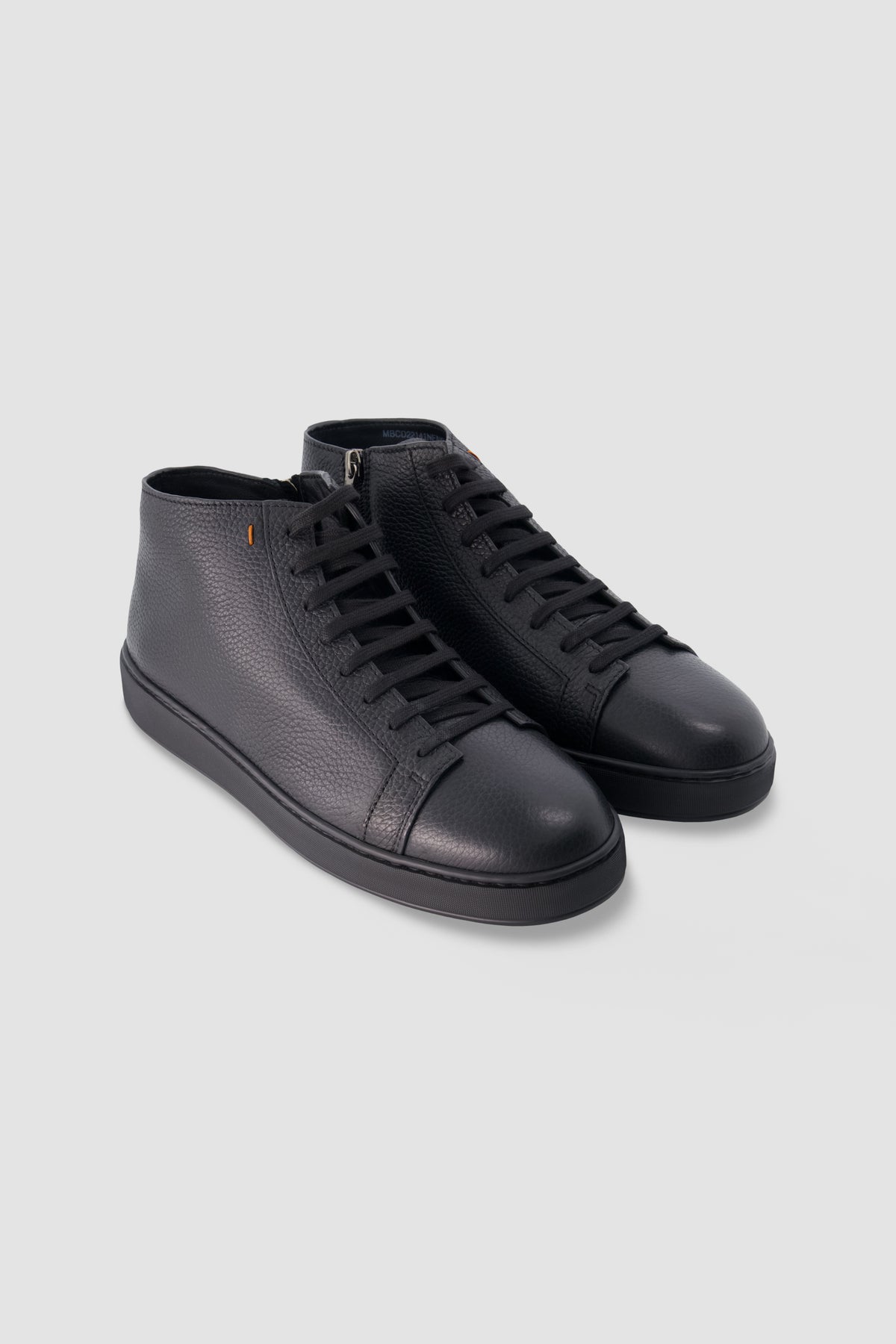 Santoni Black High-Top Sneakers
