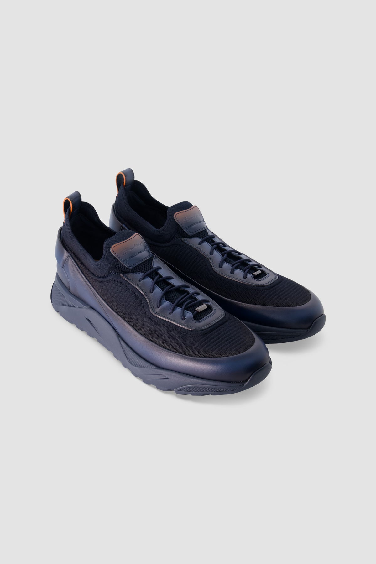 Santoni Navy Sneakers