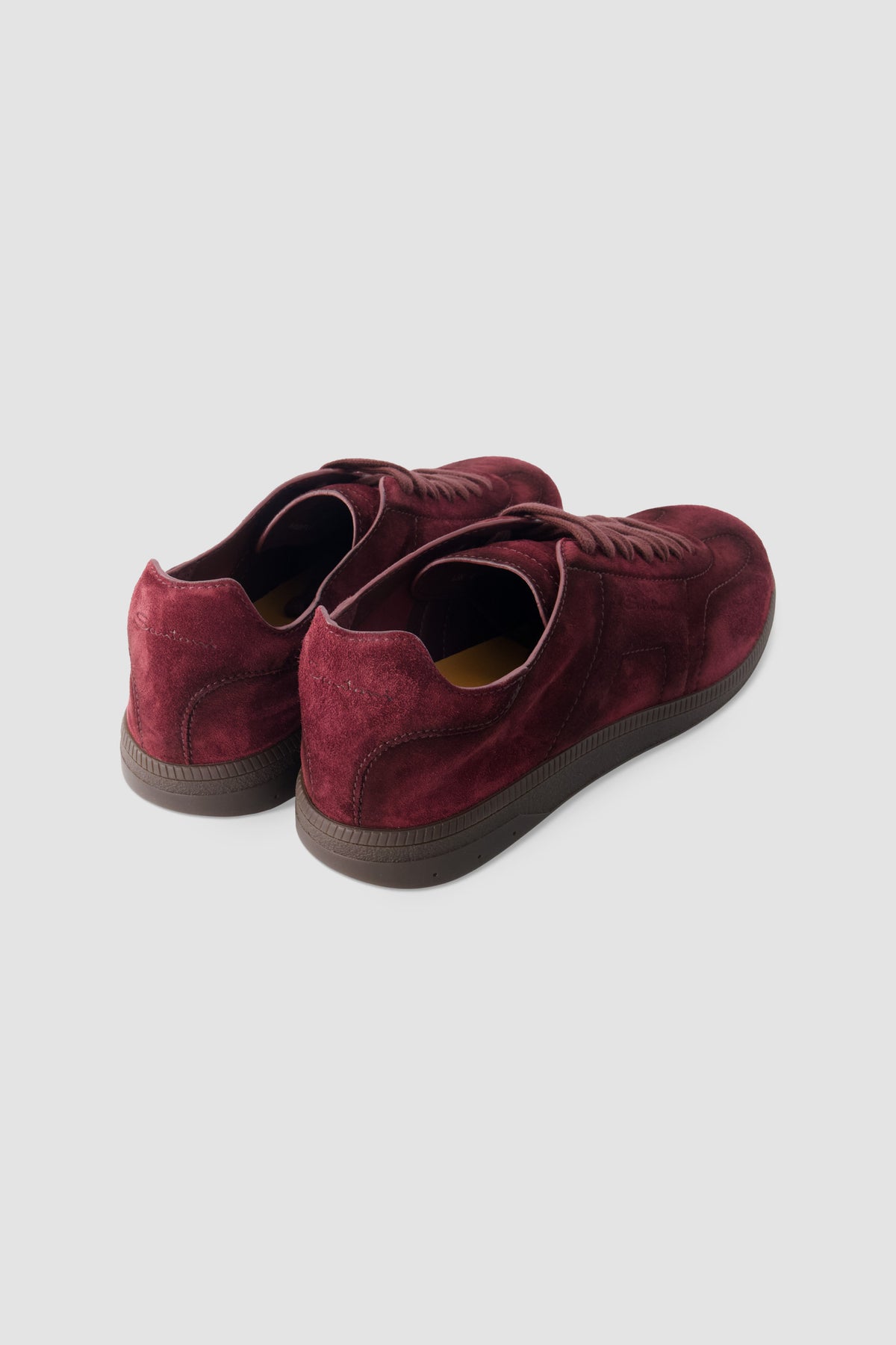 Santoni Burgundy Suede Sneakers