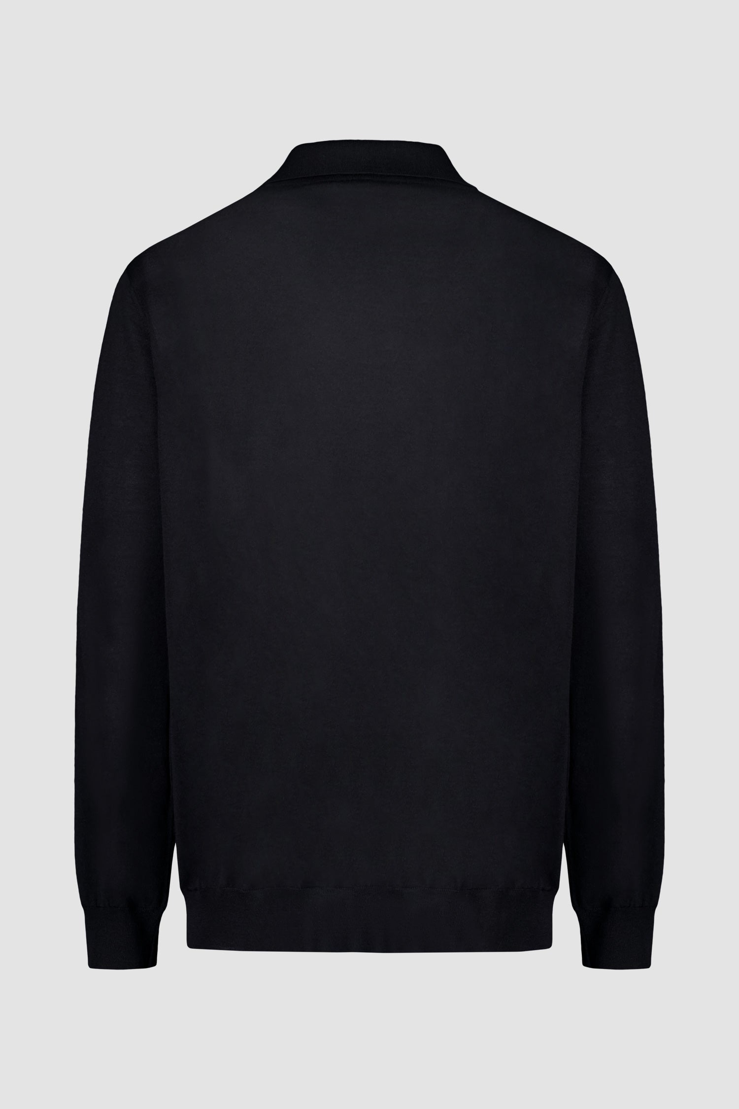 Zilli Black Diamond Cut Zipped Polo Sweater