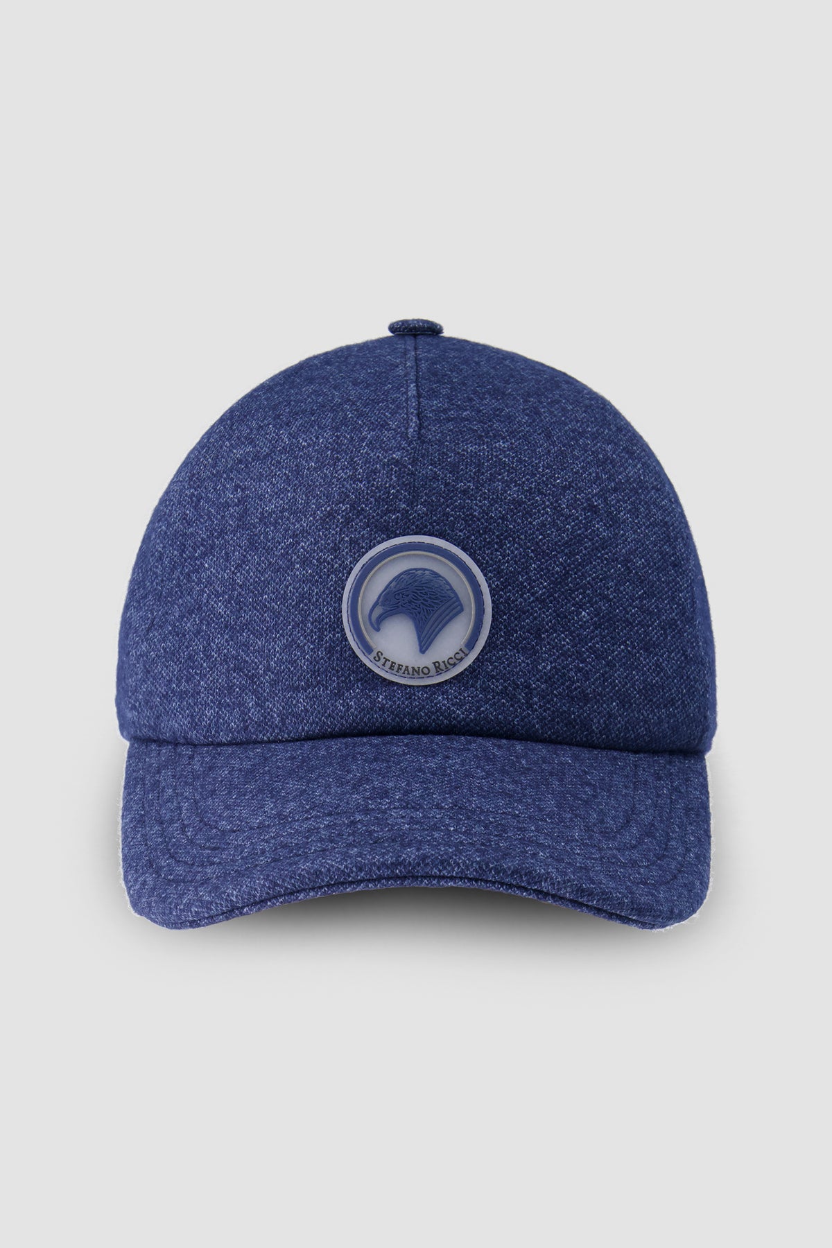 Stefano Ricci Navy Wool Embroidered Baseball hat