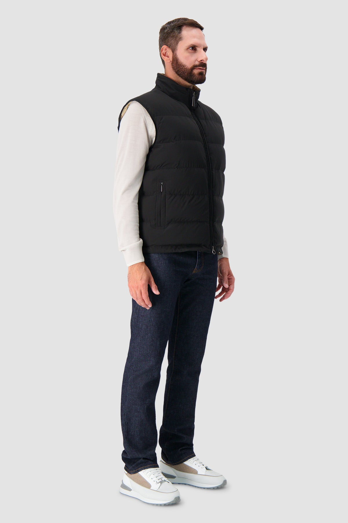 Stefano Ricci Black Sport Quilted Down Vest