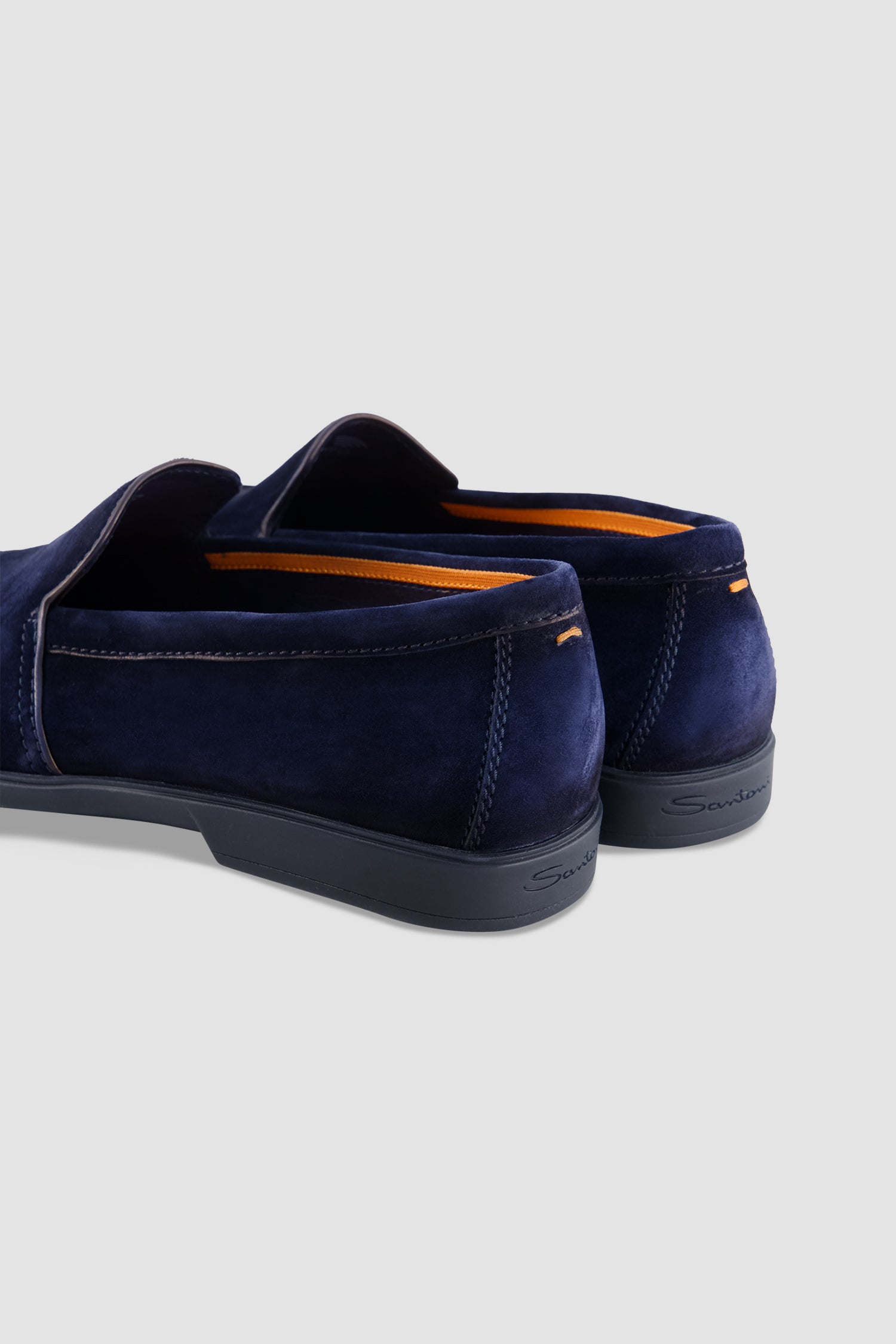 Santoni Navy Suede Slip-On Loafer II