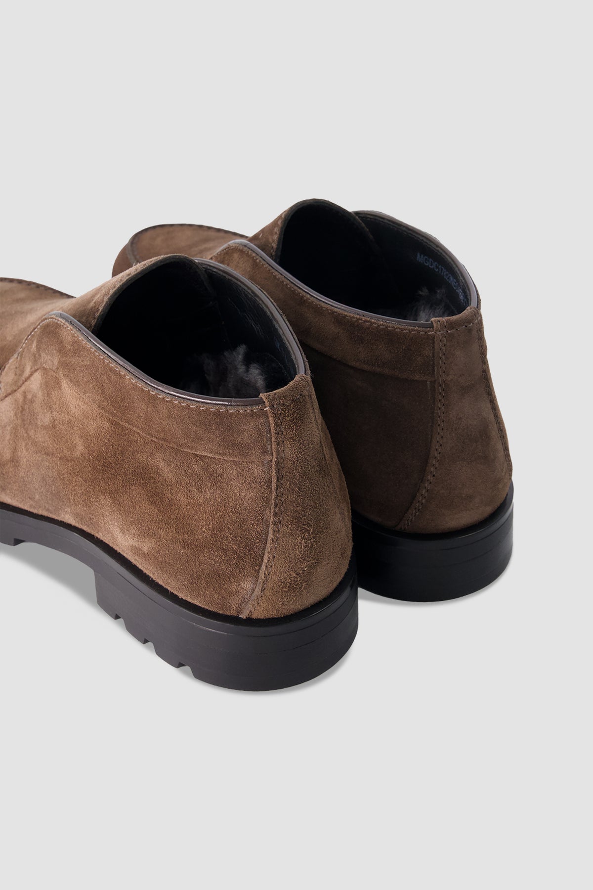 Santoni Brown Shearling Lined Ankle Boots