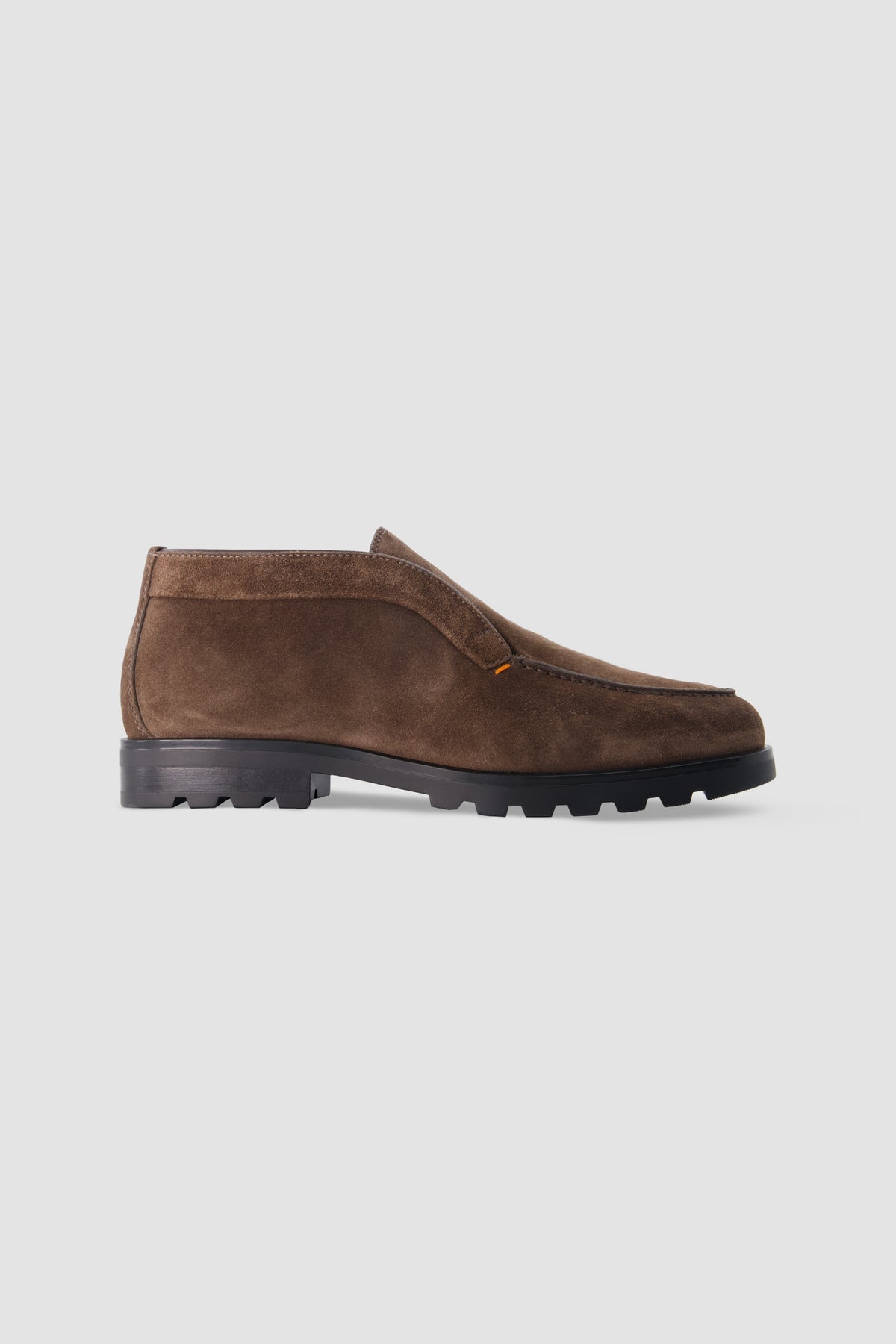 Santoni Brown Shearling Lined Ankle Boots