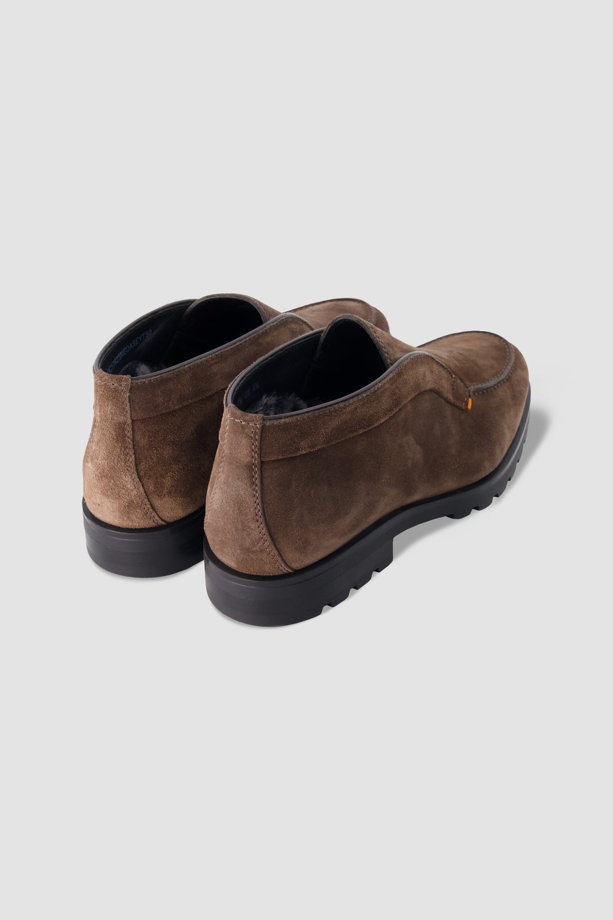 Santoni Brown Shearling Lined Ankle Boots