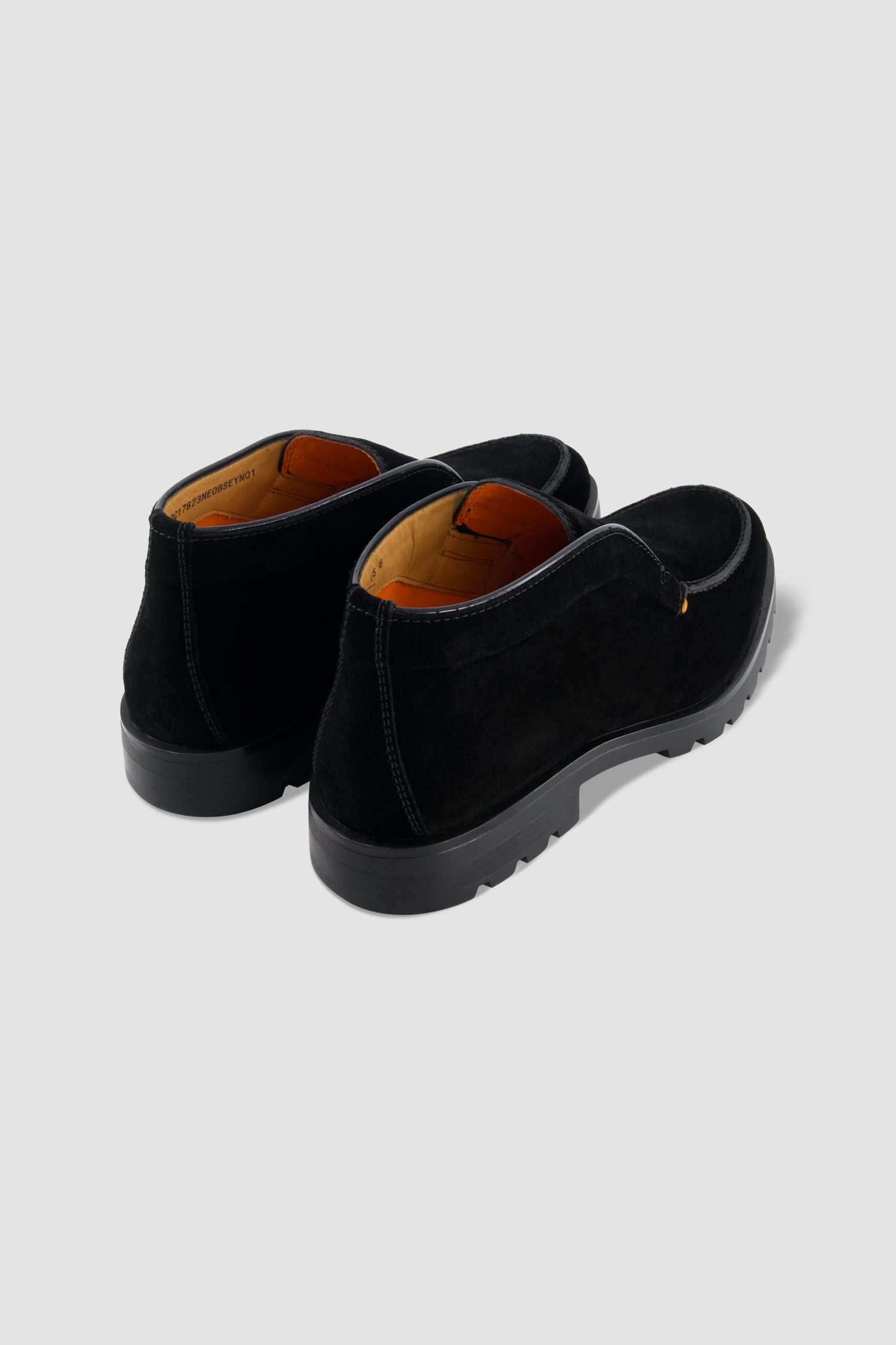 Santoni Black Suede Slip-On Chukka Boot