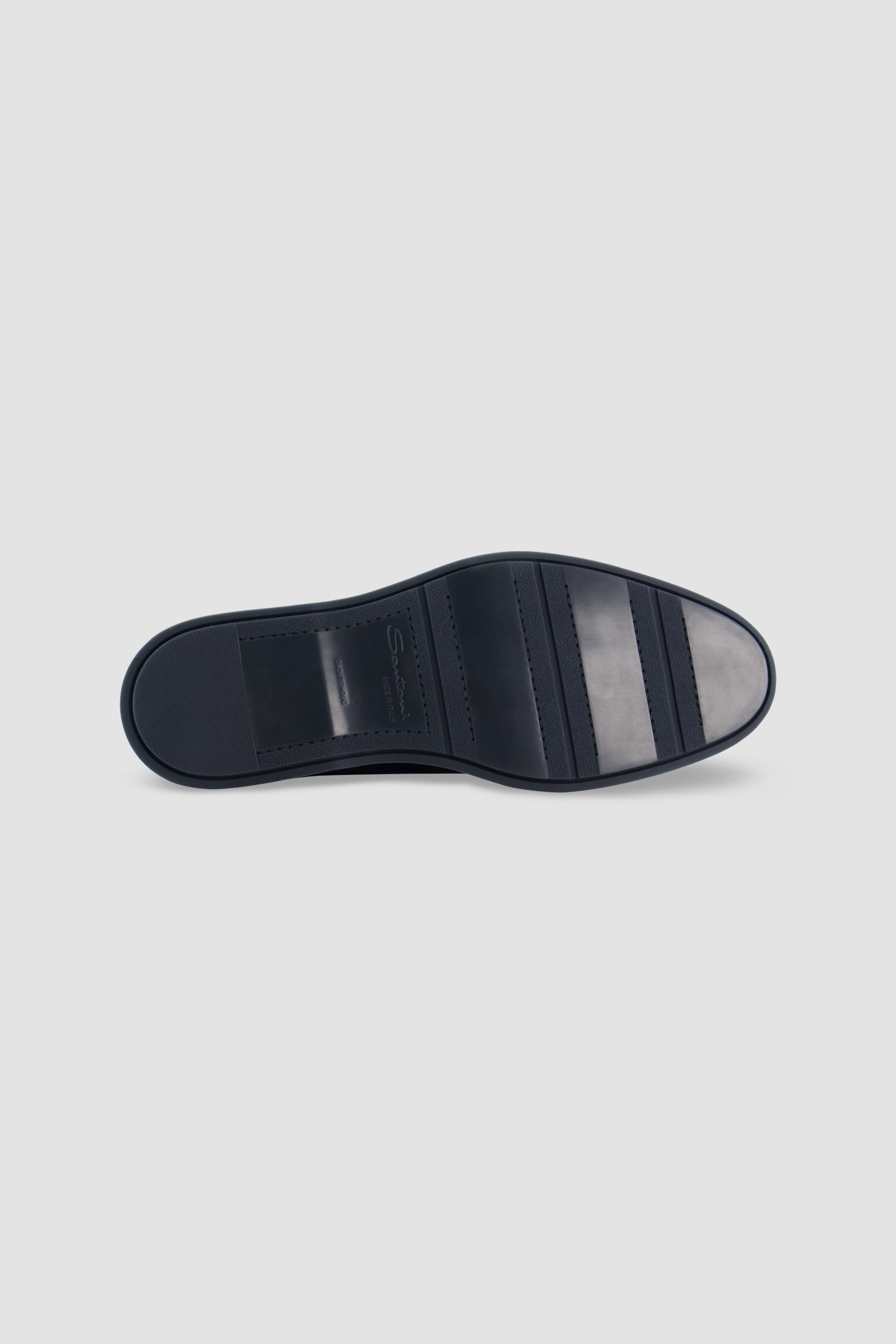 Santoni Navy Suede Slip-On Chukka Boot