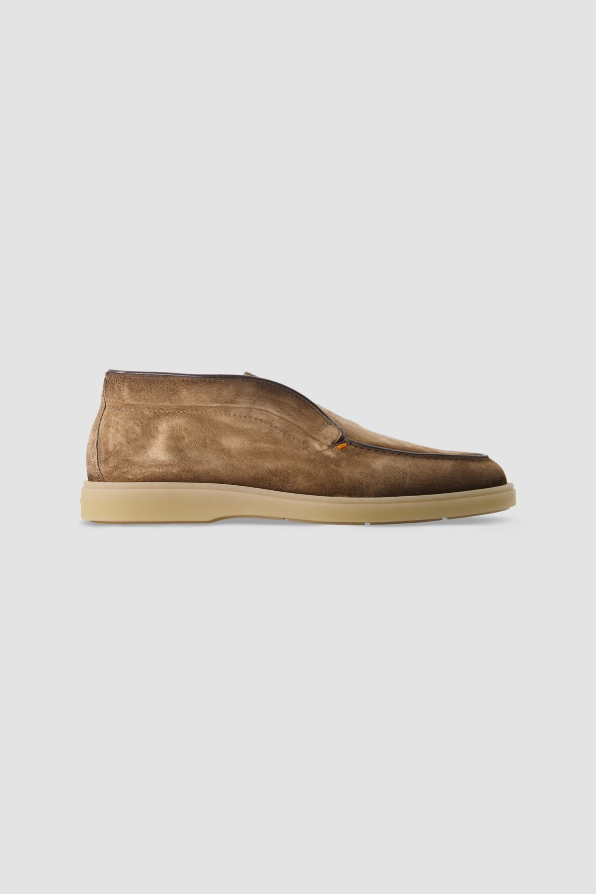 Santoni Brown Suede Slip-On