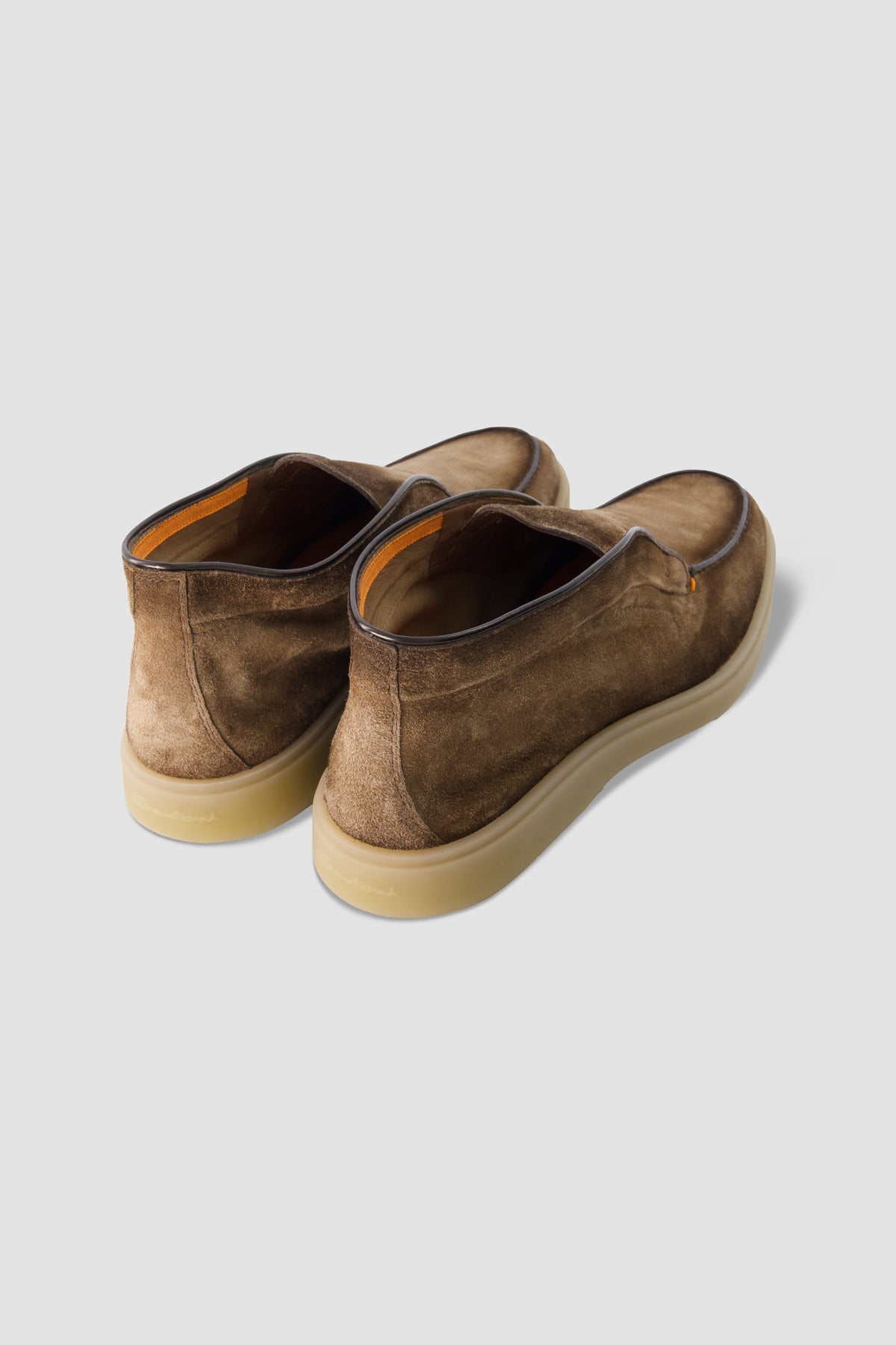 Santoni Brown Suede Slip-On