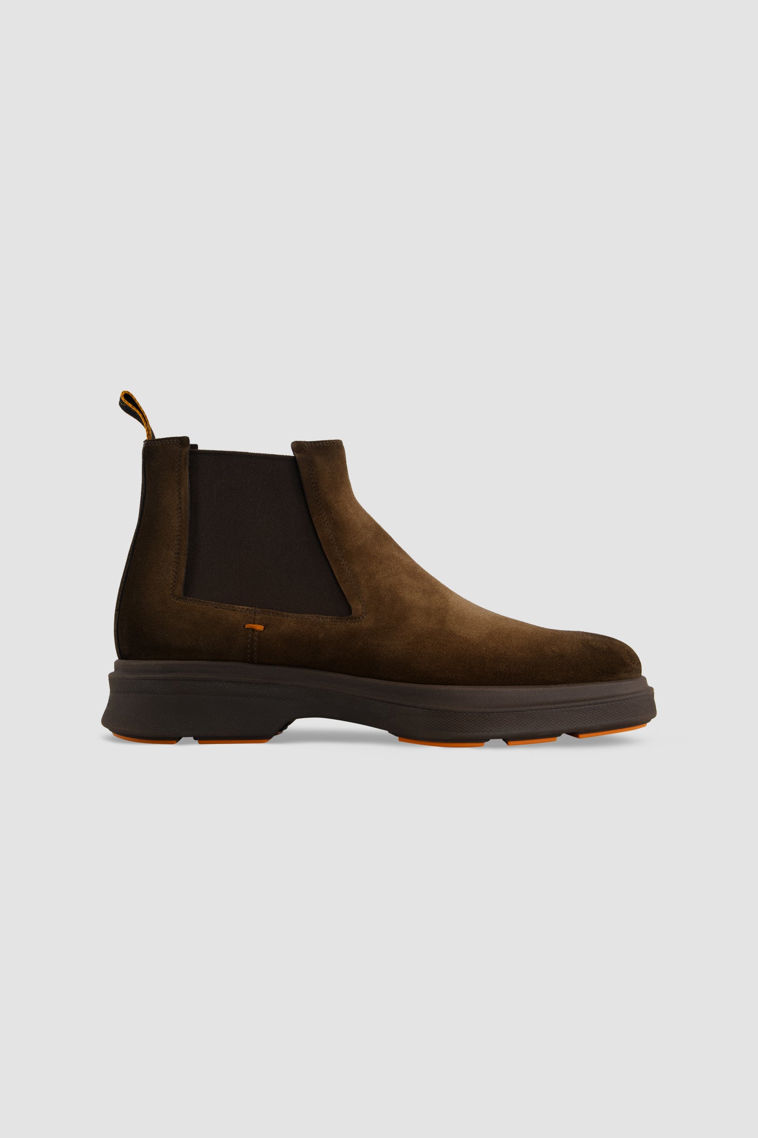 Santoni Brown Suede Chelsea Boots