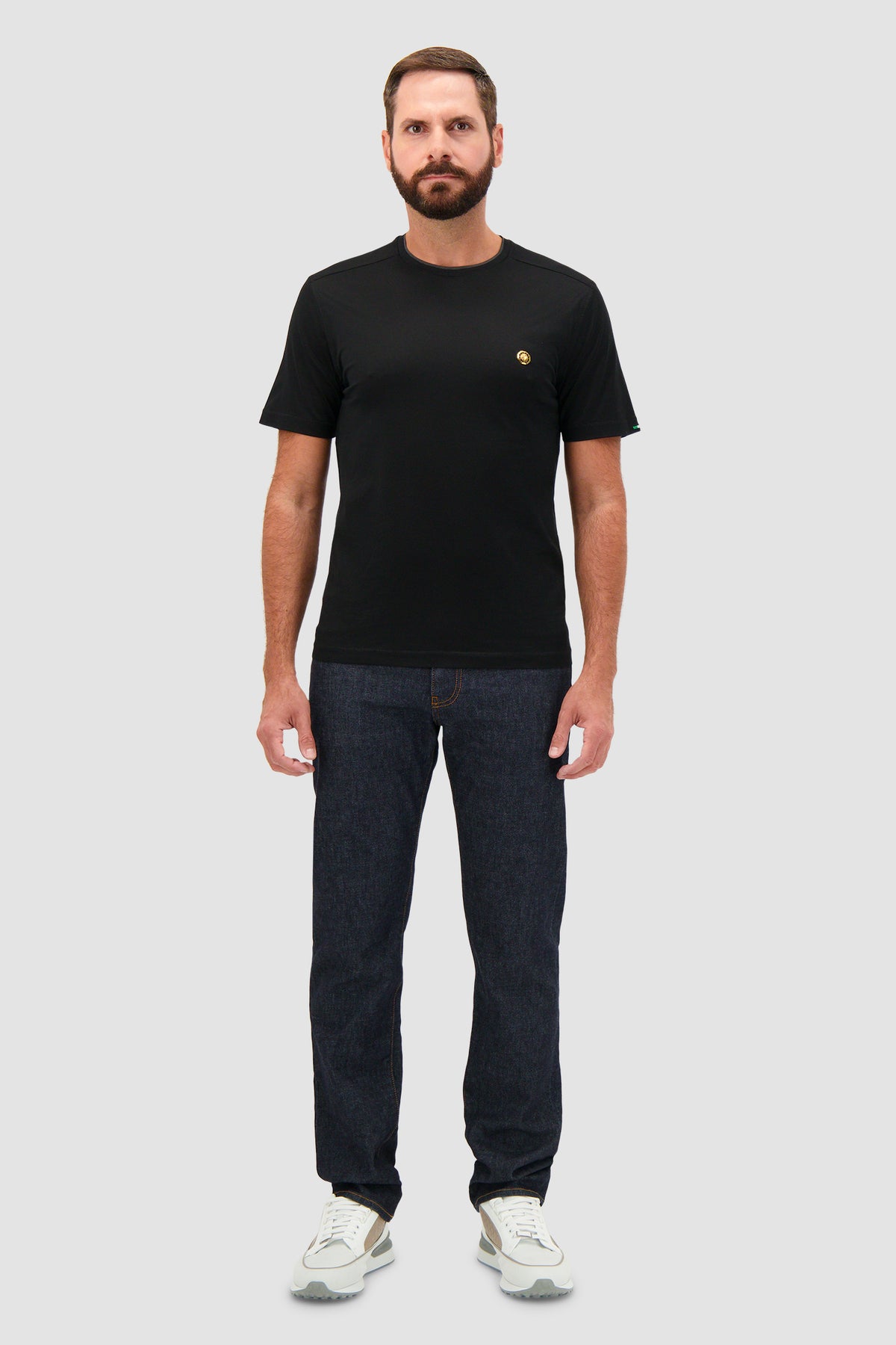 Stefano Ricci Black Cotton Crew Neck T-Shirt