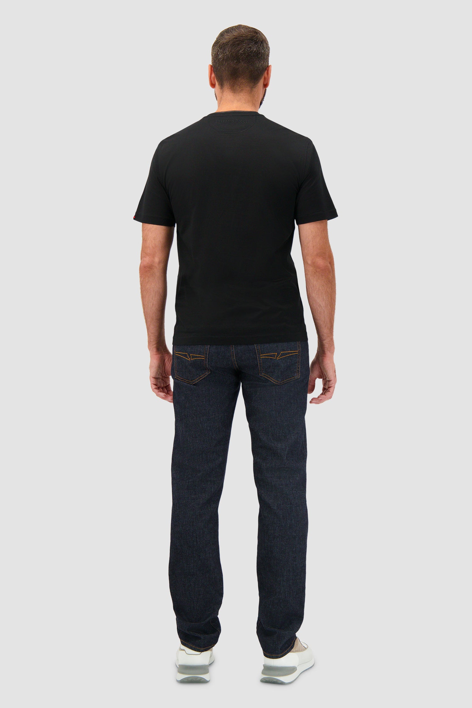 Stefano Ricci Black Cotton Crew Neck T-Shirt
