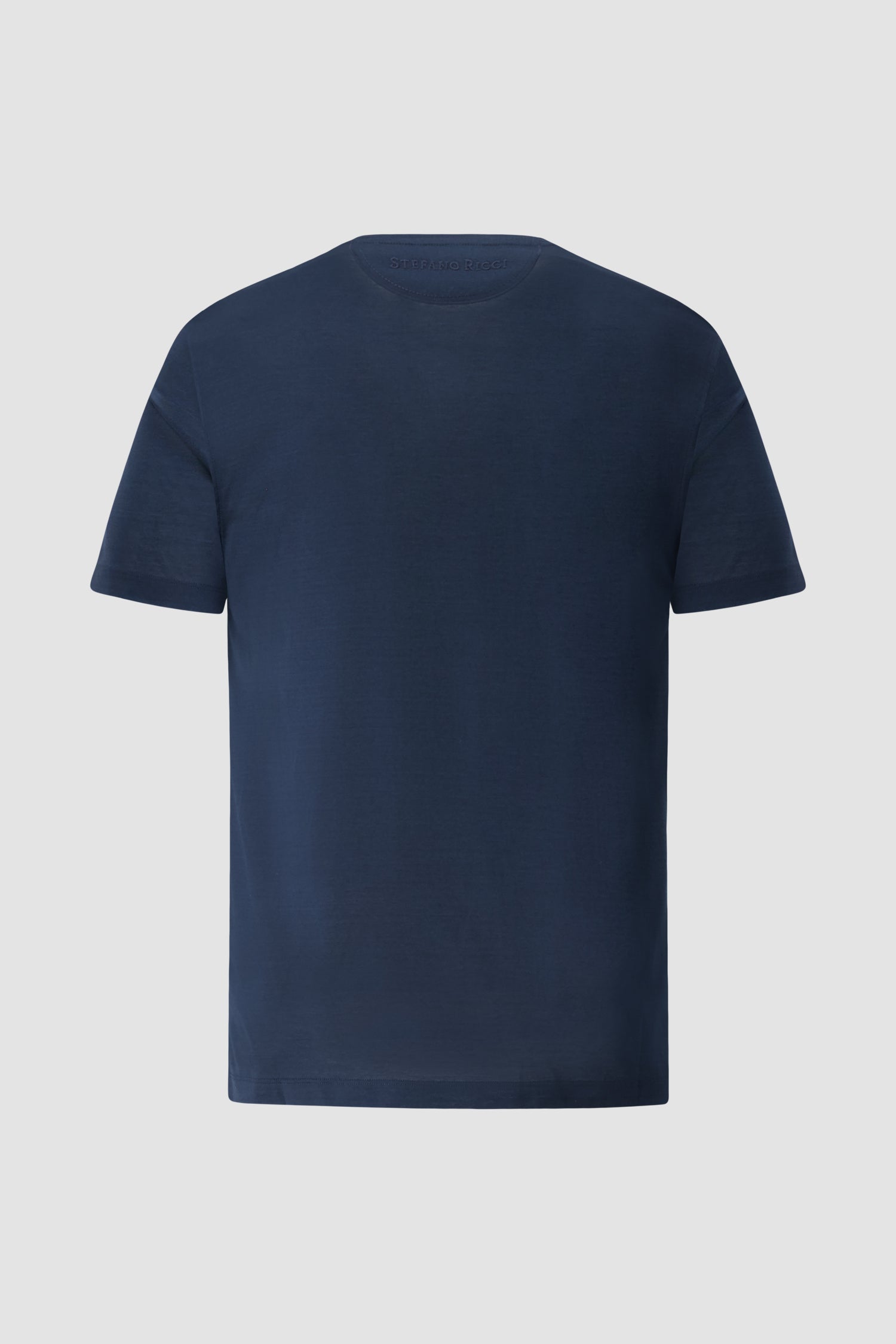 Stefano Ricci Navy Cotton Crewneck T-shirt