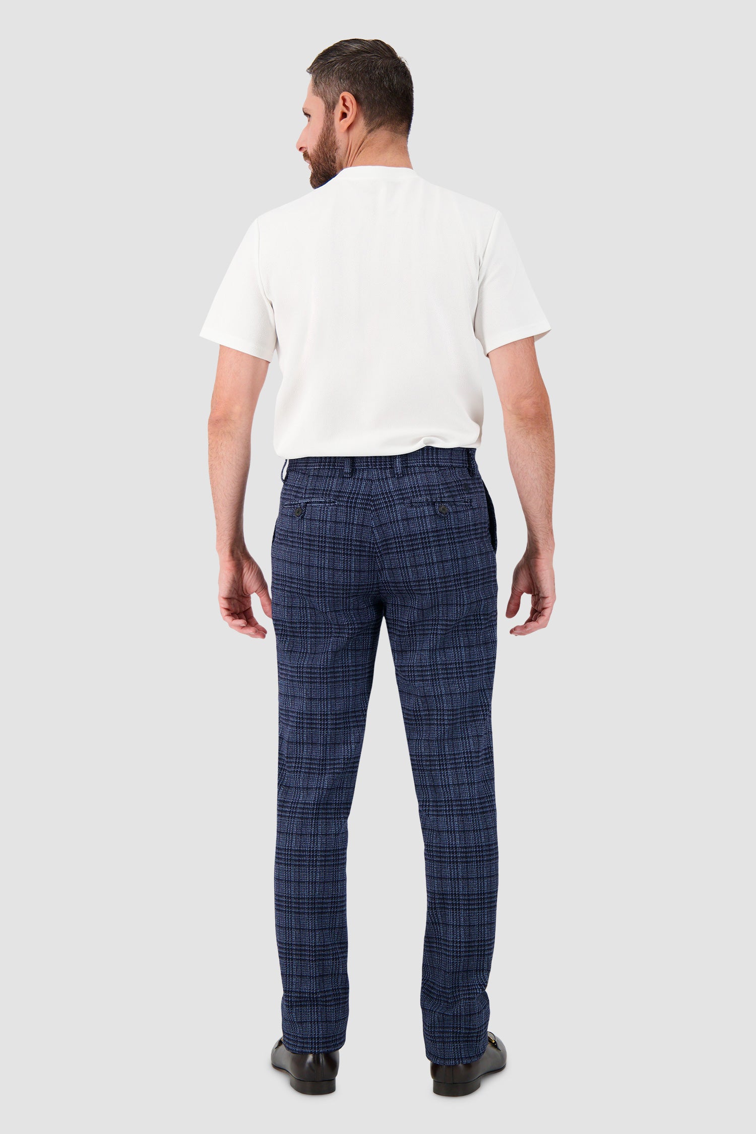 Etro Milano Navy Plaid Trousers