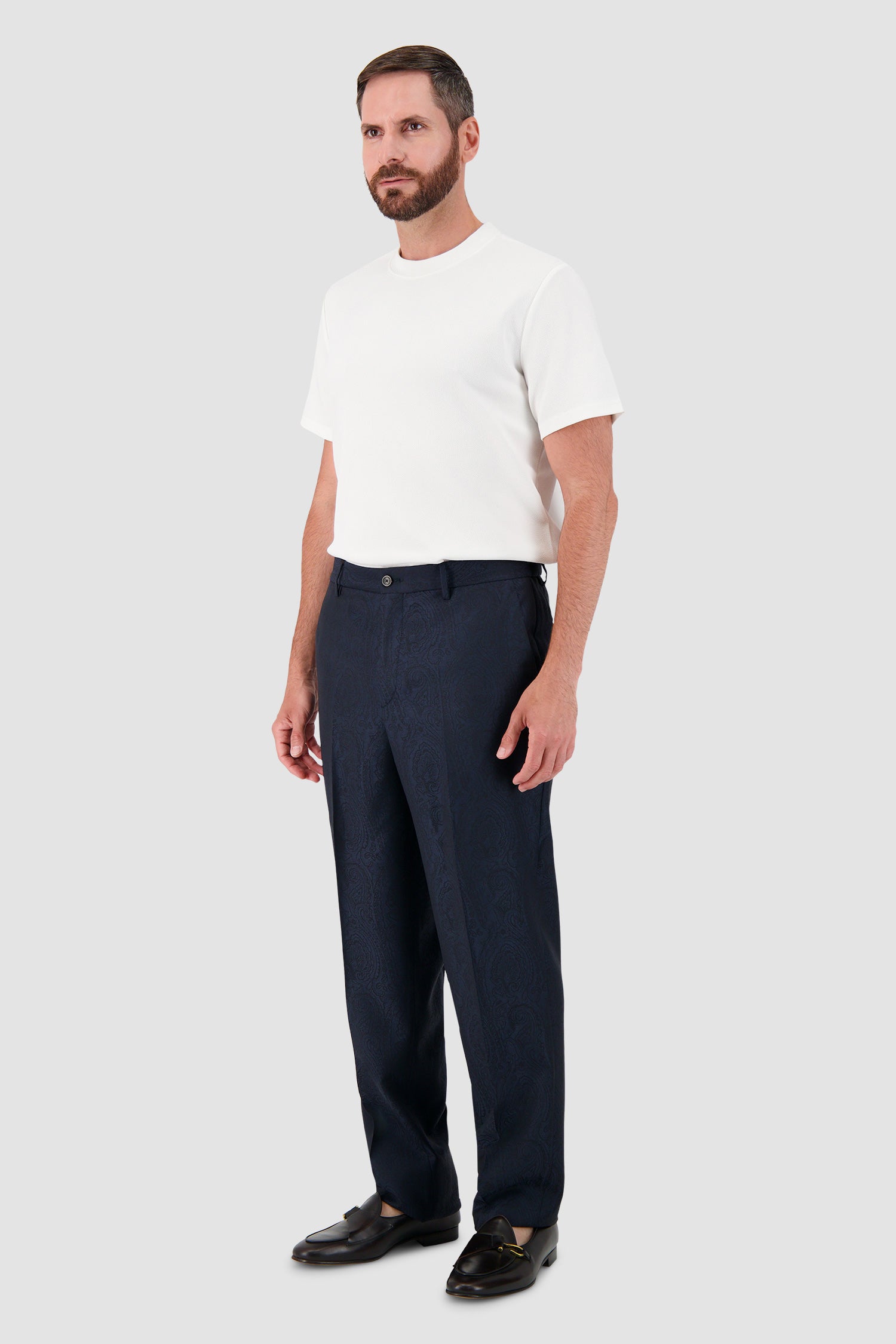 Etro Milano Tonal Paisley Jacquard Trousers