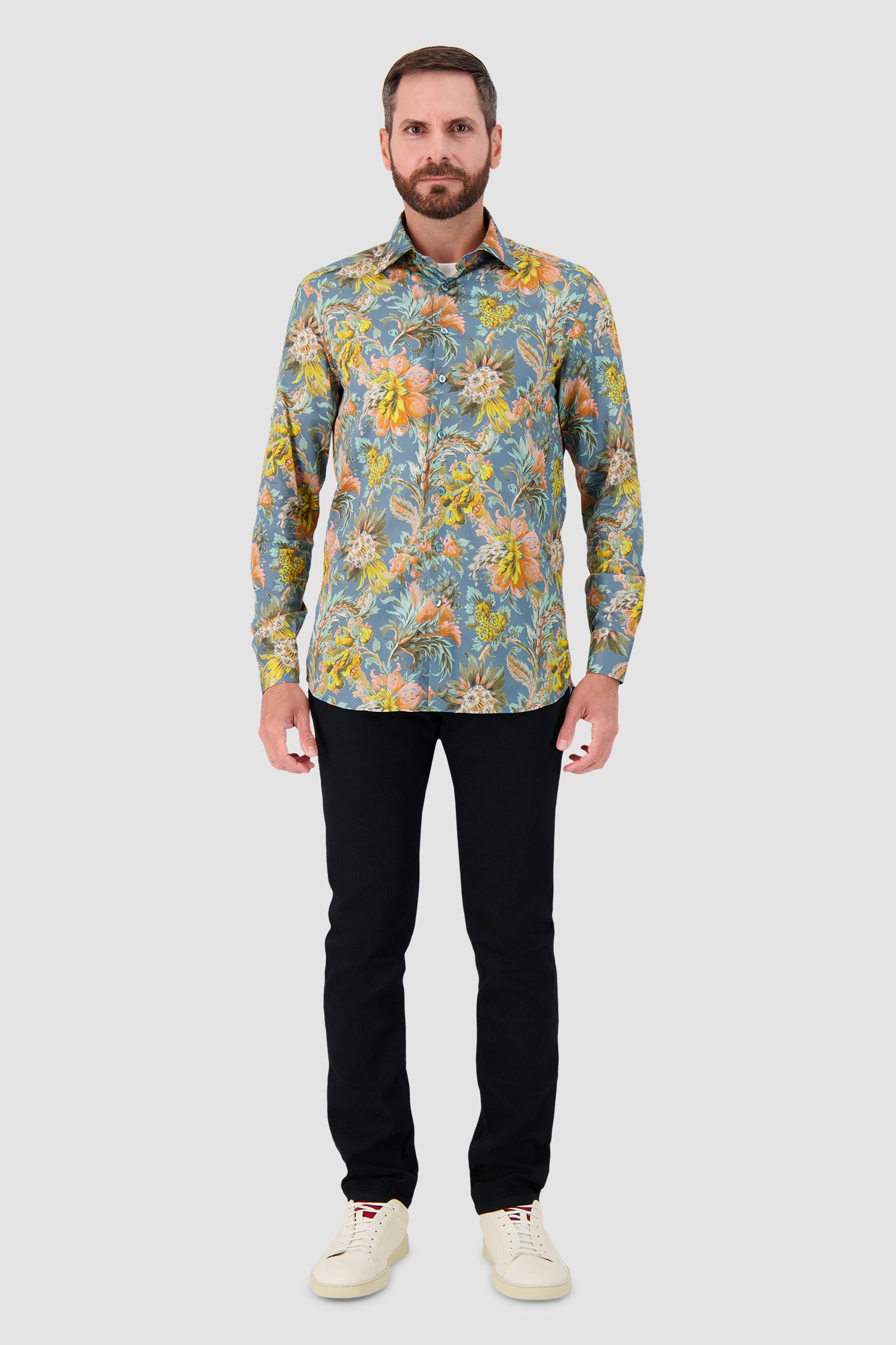 Etro Milano Multicoloured Botanical Floral Shirt