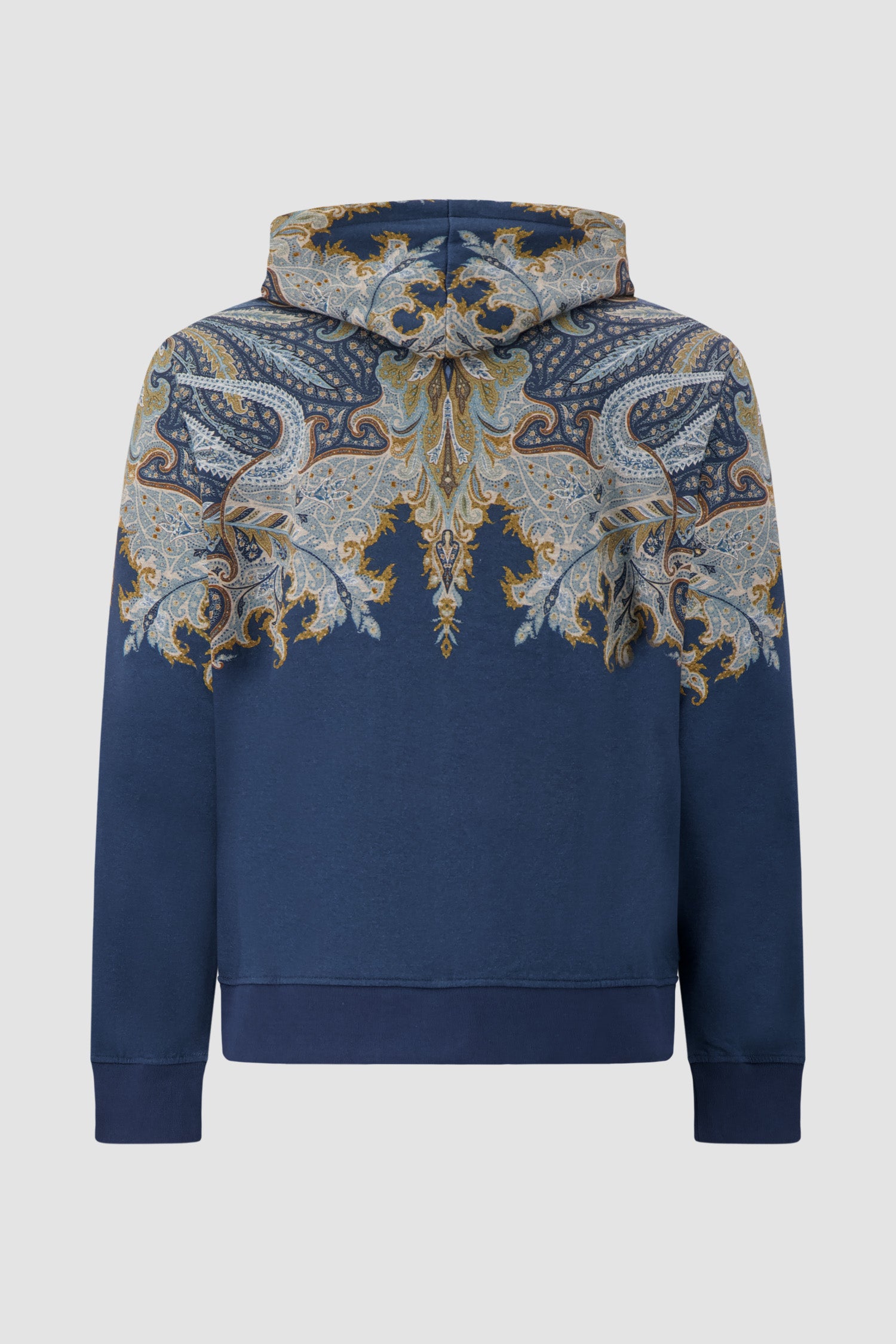 Etro Milano Teal Paisley Zip-Up Hoodie