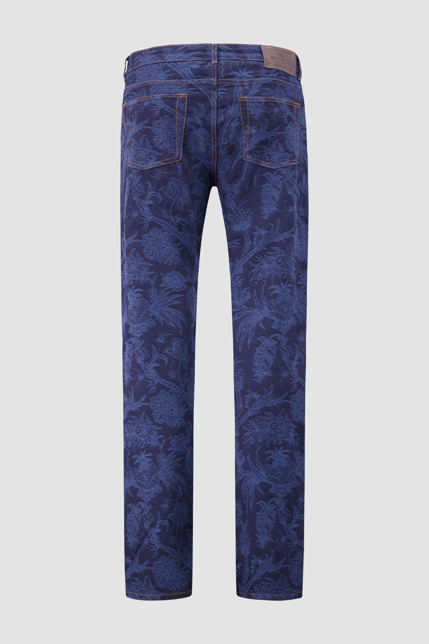 Etro Milano Blue Floral Print Denim Jeans