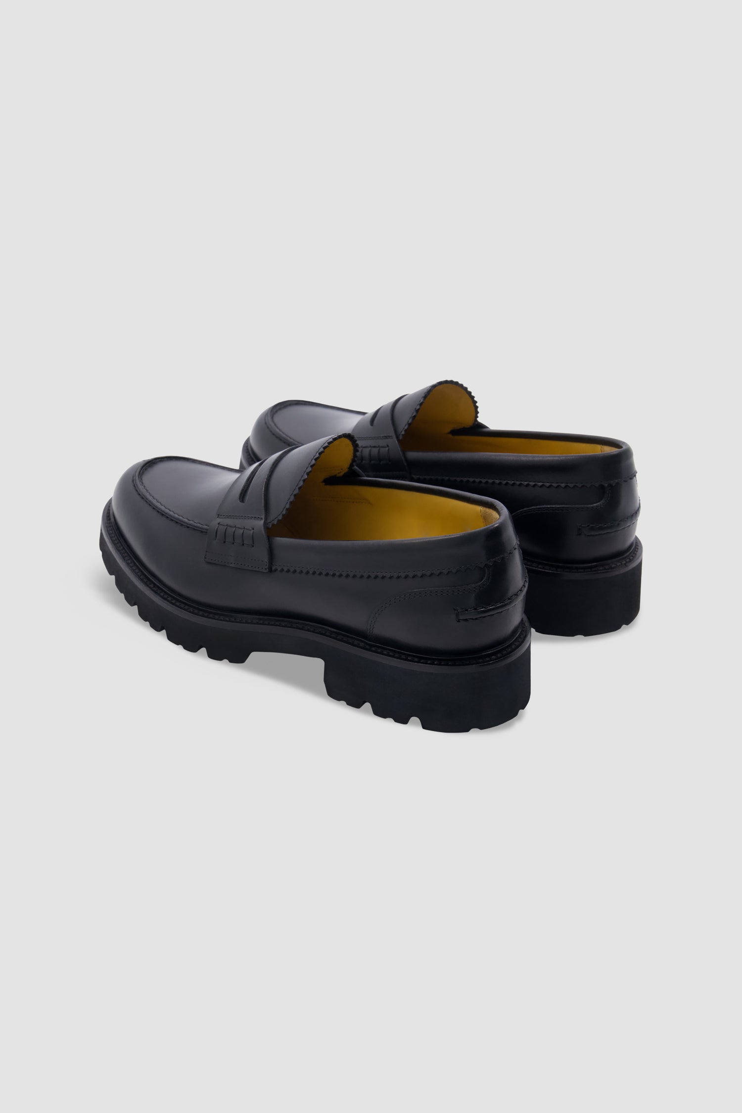 Testoni Black Calf Leather Torino Loafers