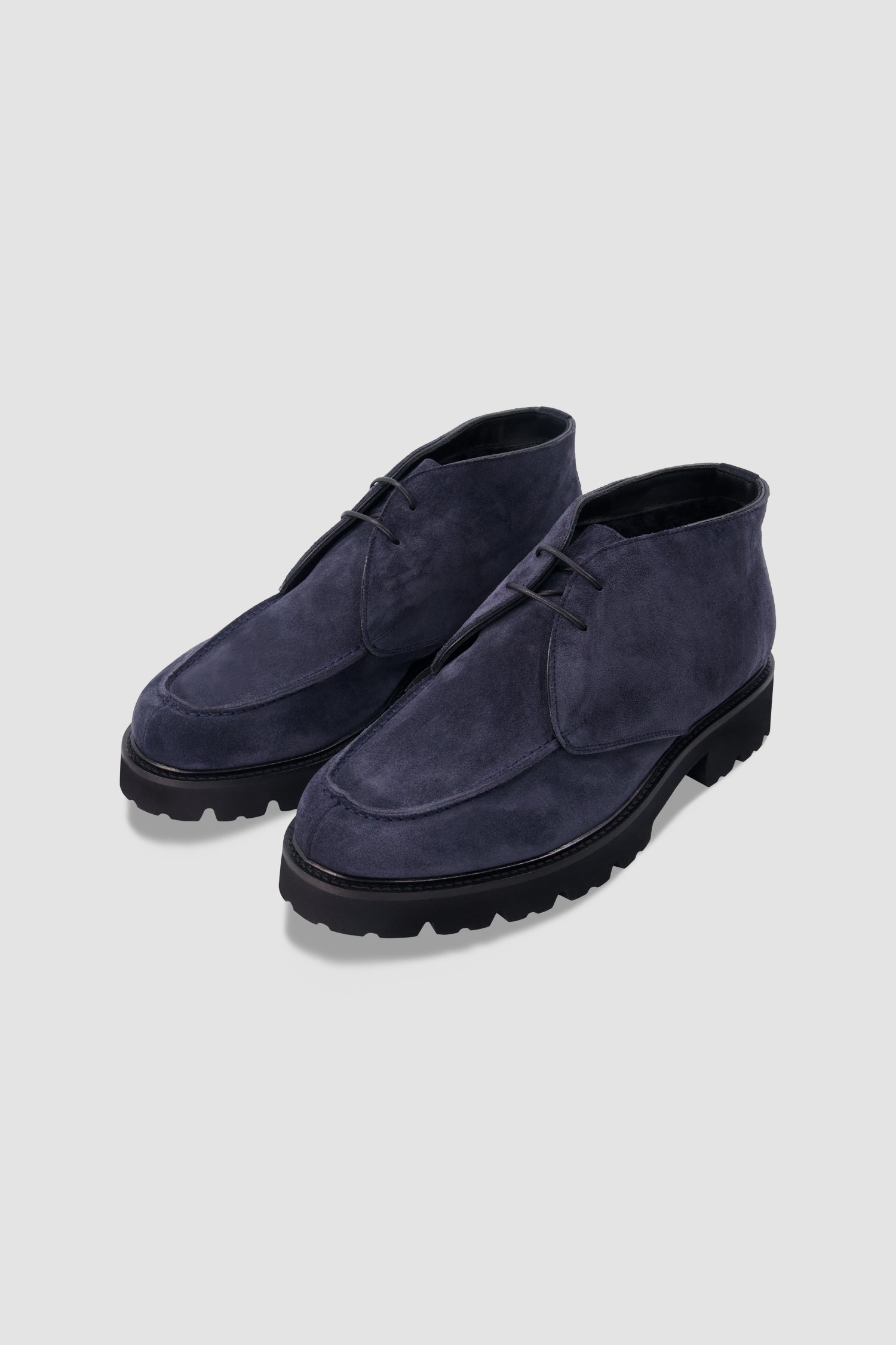Testoni Navy Suede Chukka Boots