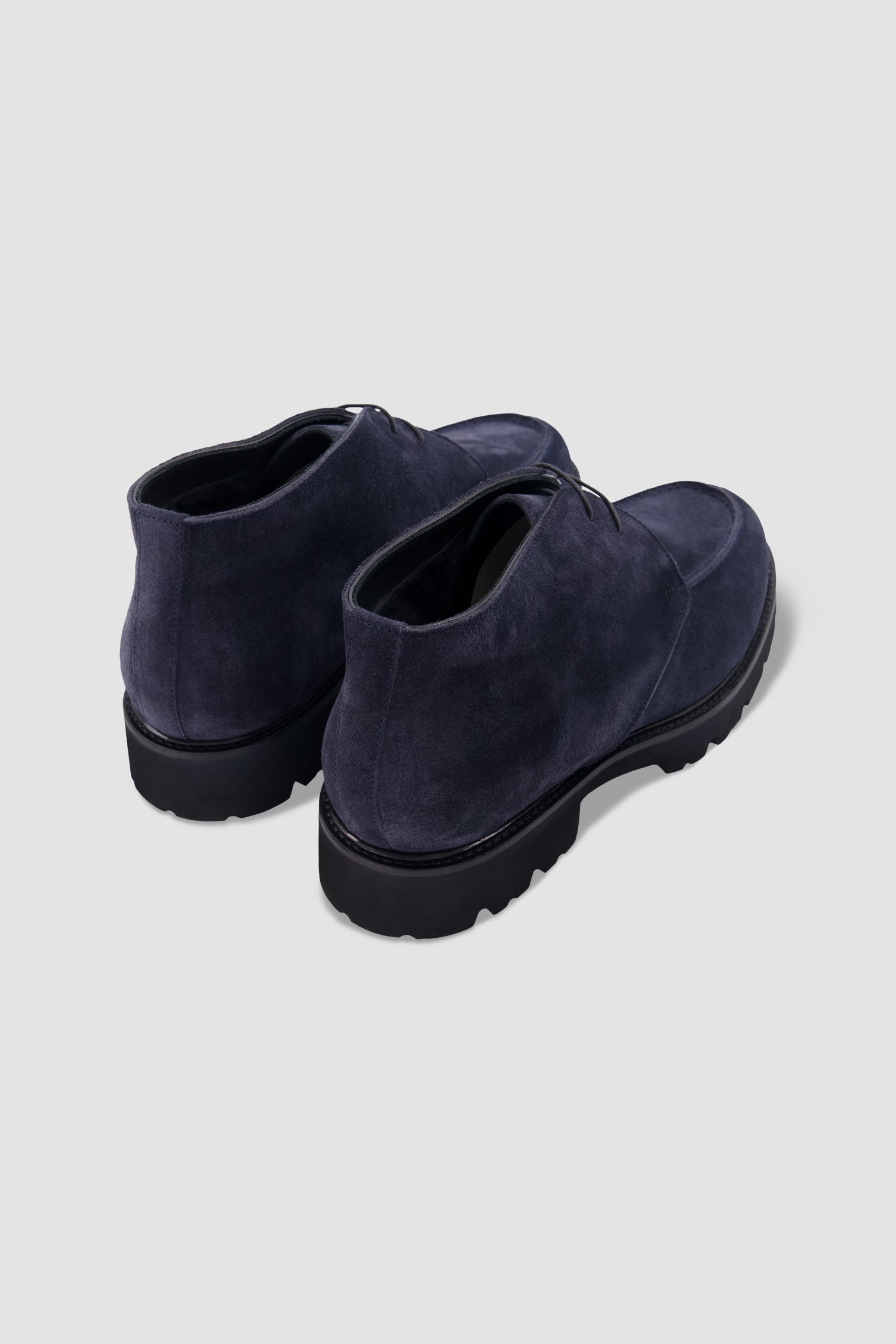 Testoni Navy Suede Chukka Boots