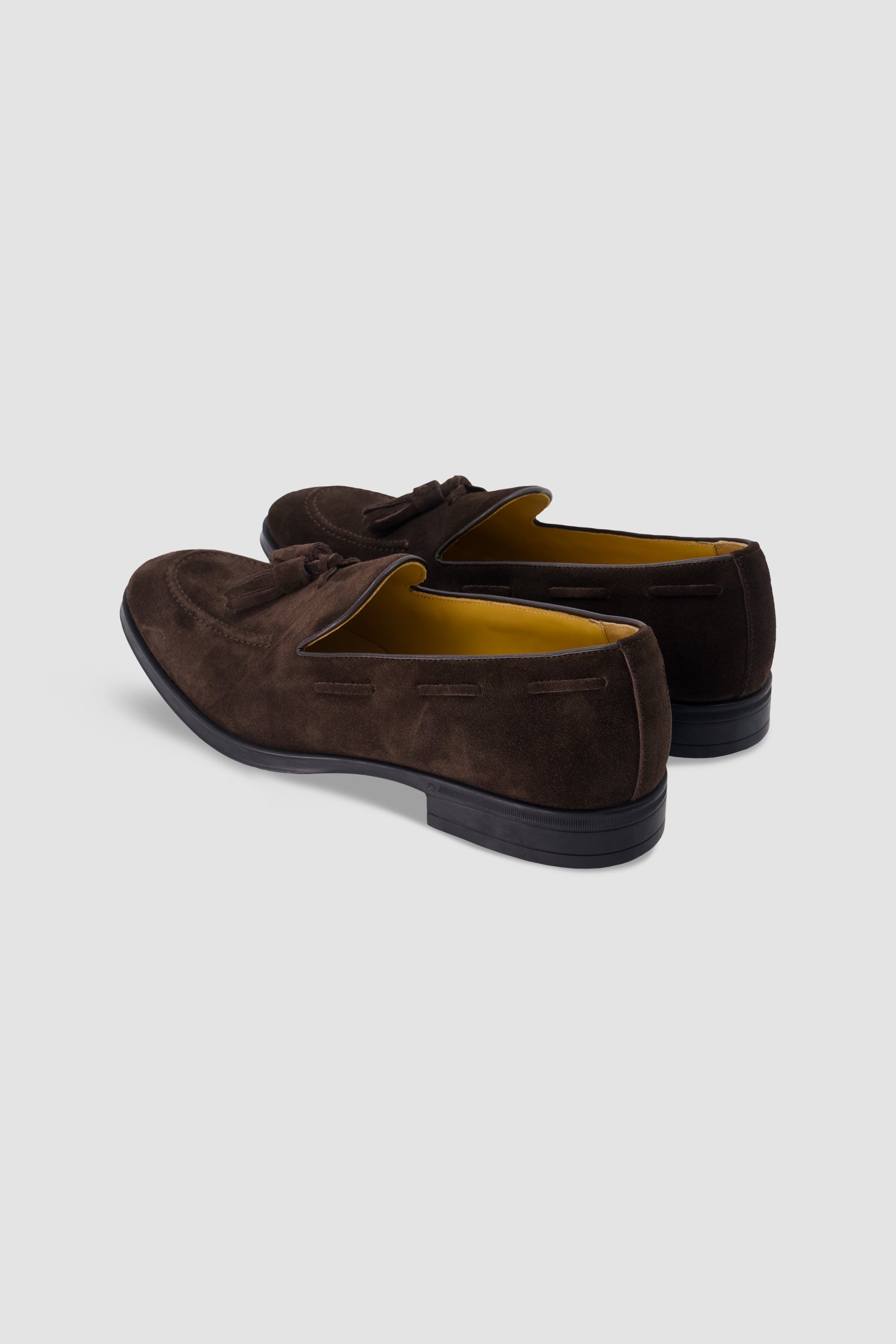 Testoni Dark Brown Suede Tassel Loafers