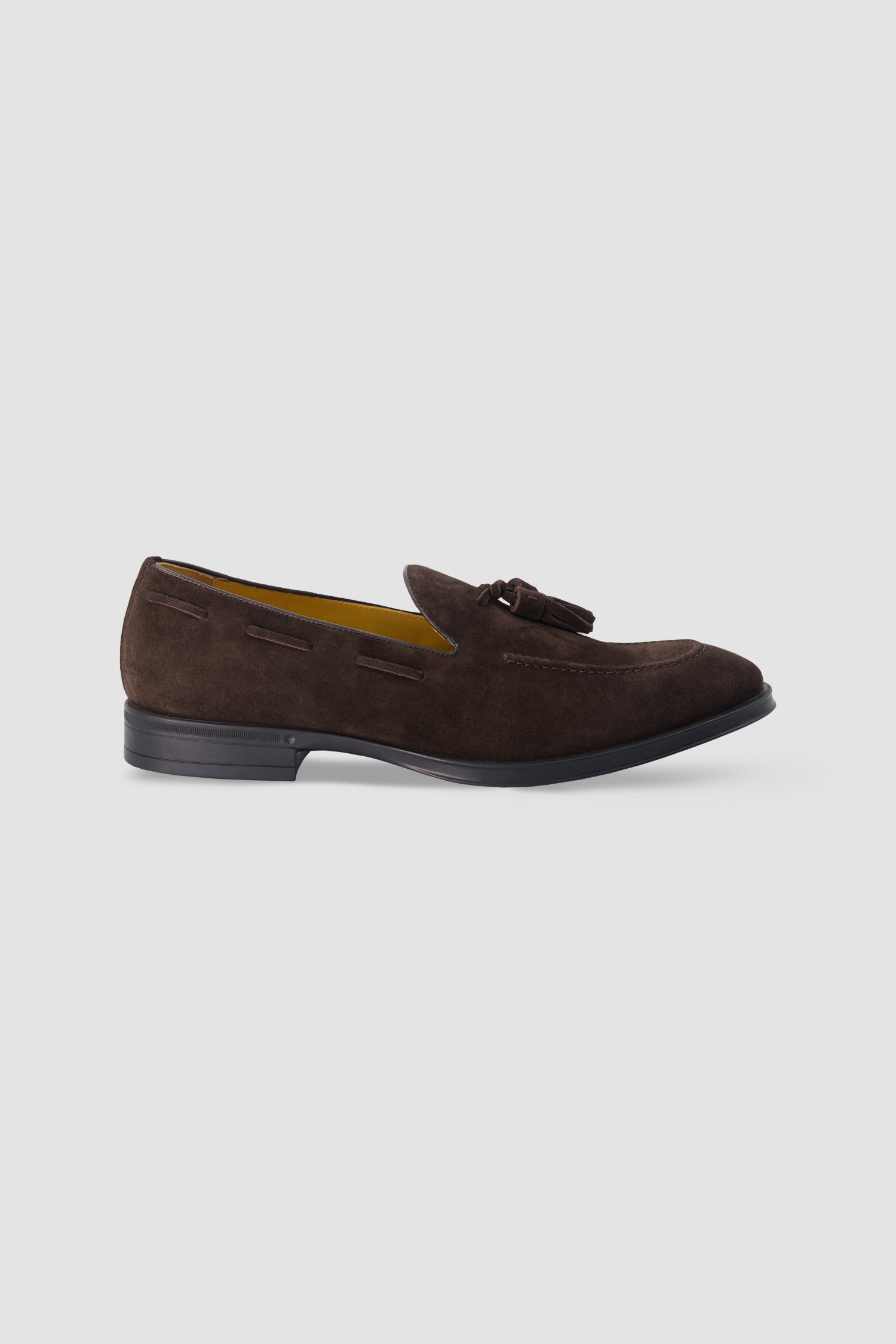 Testoni Dark Brown Suede Tassel Loafers
