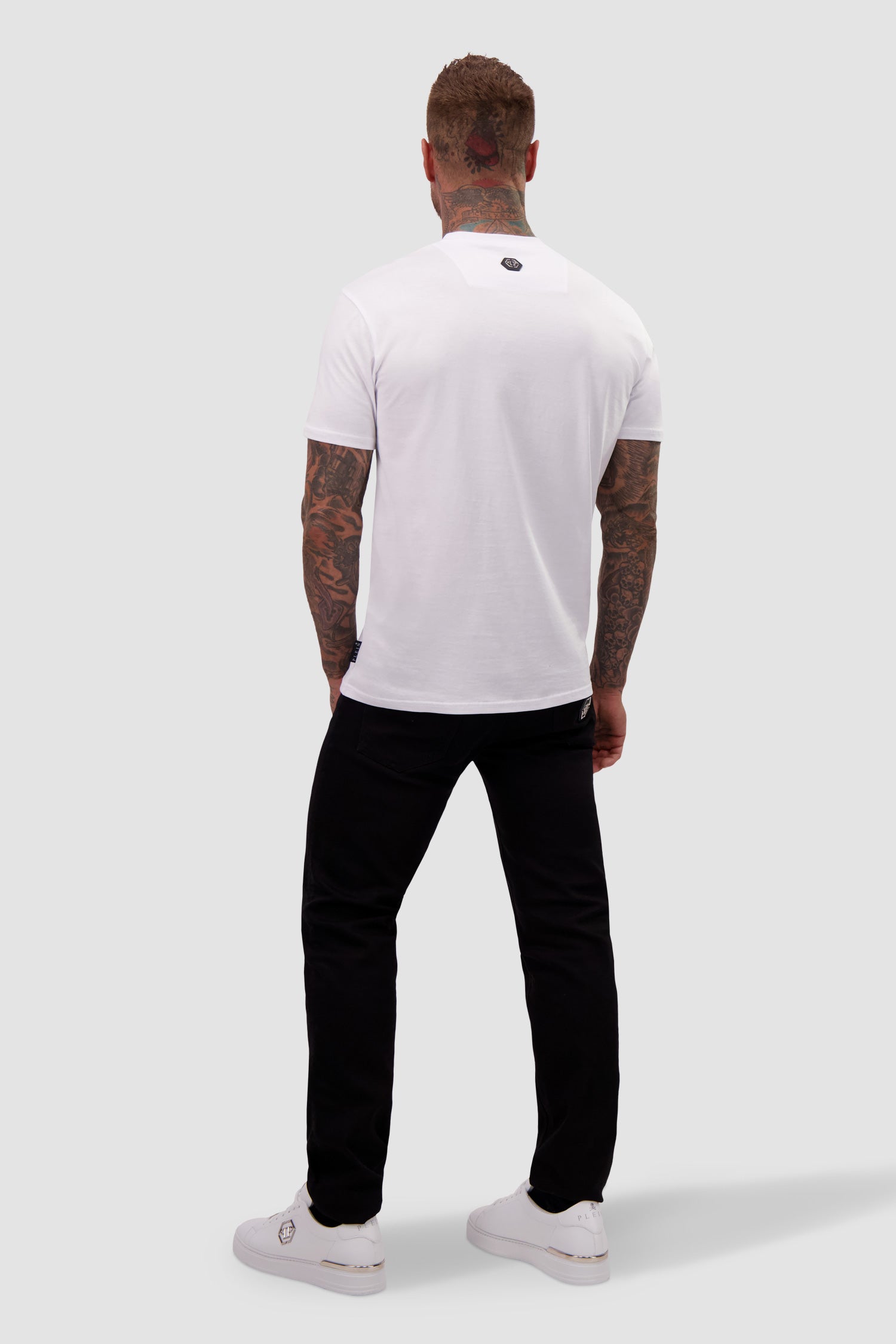 Philipp Plein White Round Neck SS PP Glass T-Shirt
