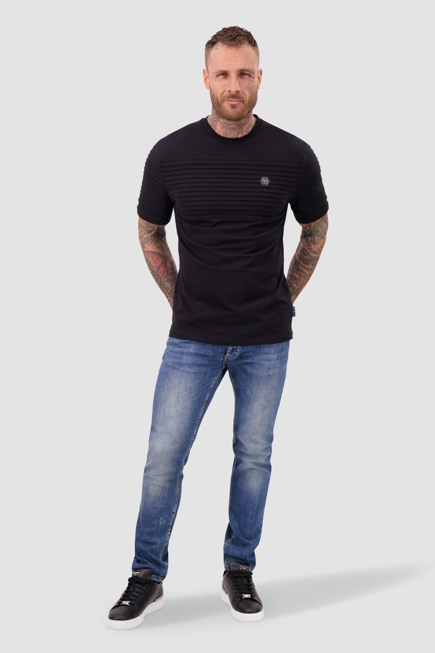 Philipp Plein Round Neck SS Gothic Plein T-Shirt