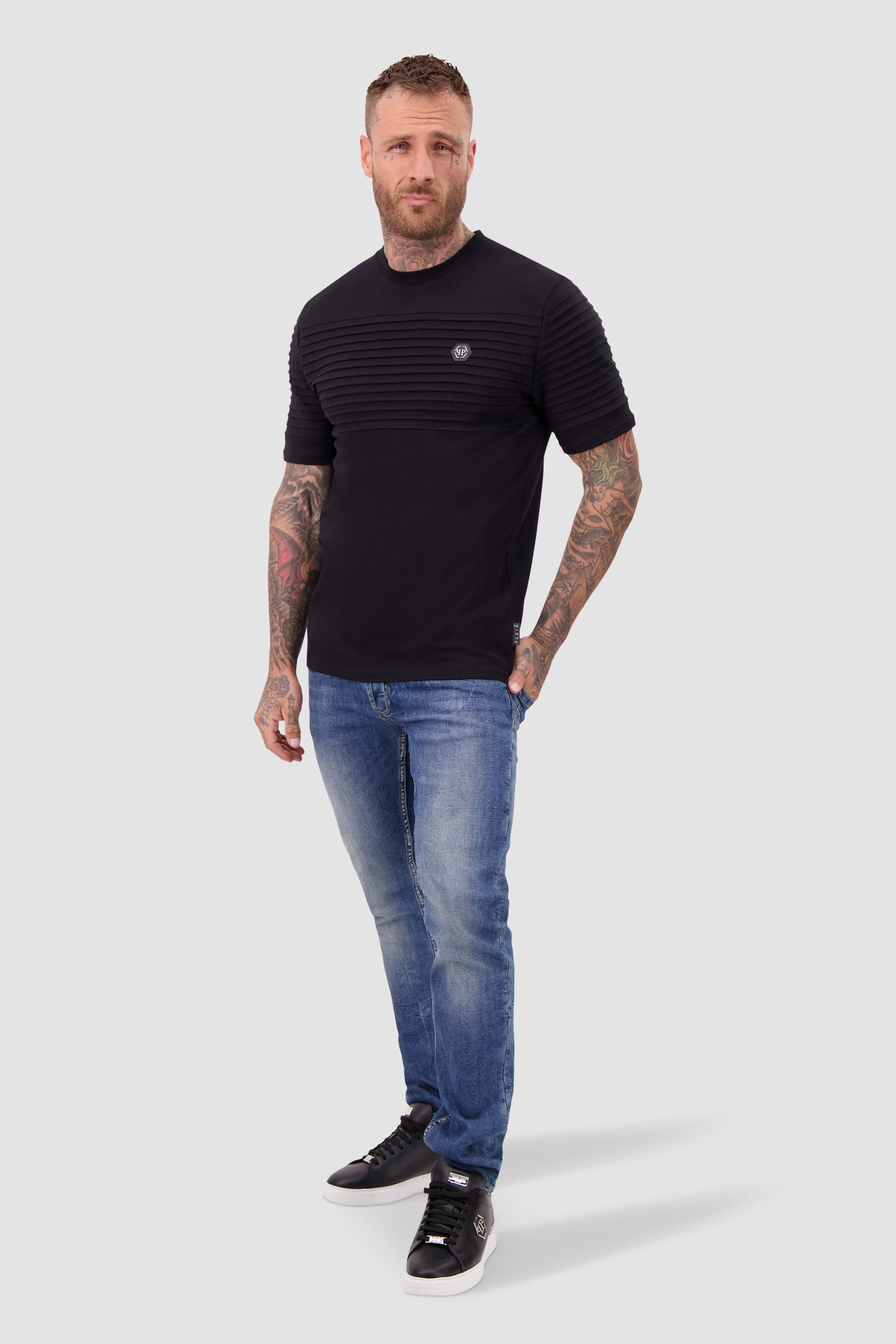 Philipp Plein Round Neck SS Gothic Plein T-Shirt
