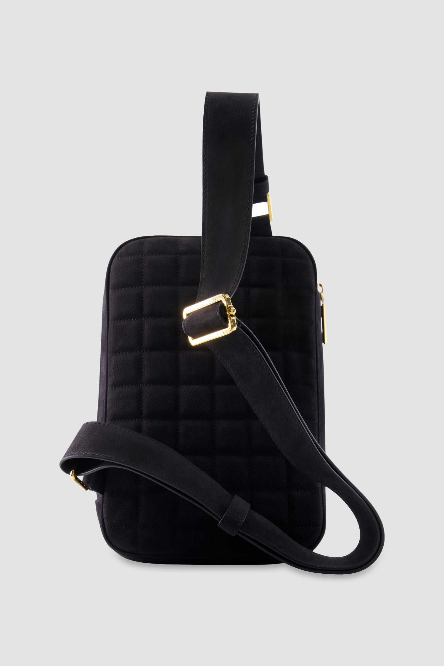 Stefano Ricci Black Pebbled Calf Leather Crossbody Bag