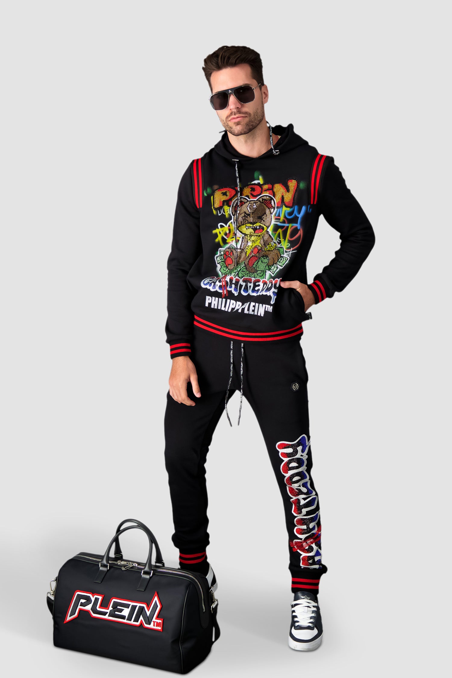 Philipp Plein 21 Teddy Bear Hoodie Sweatshirt