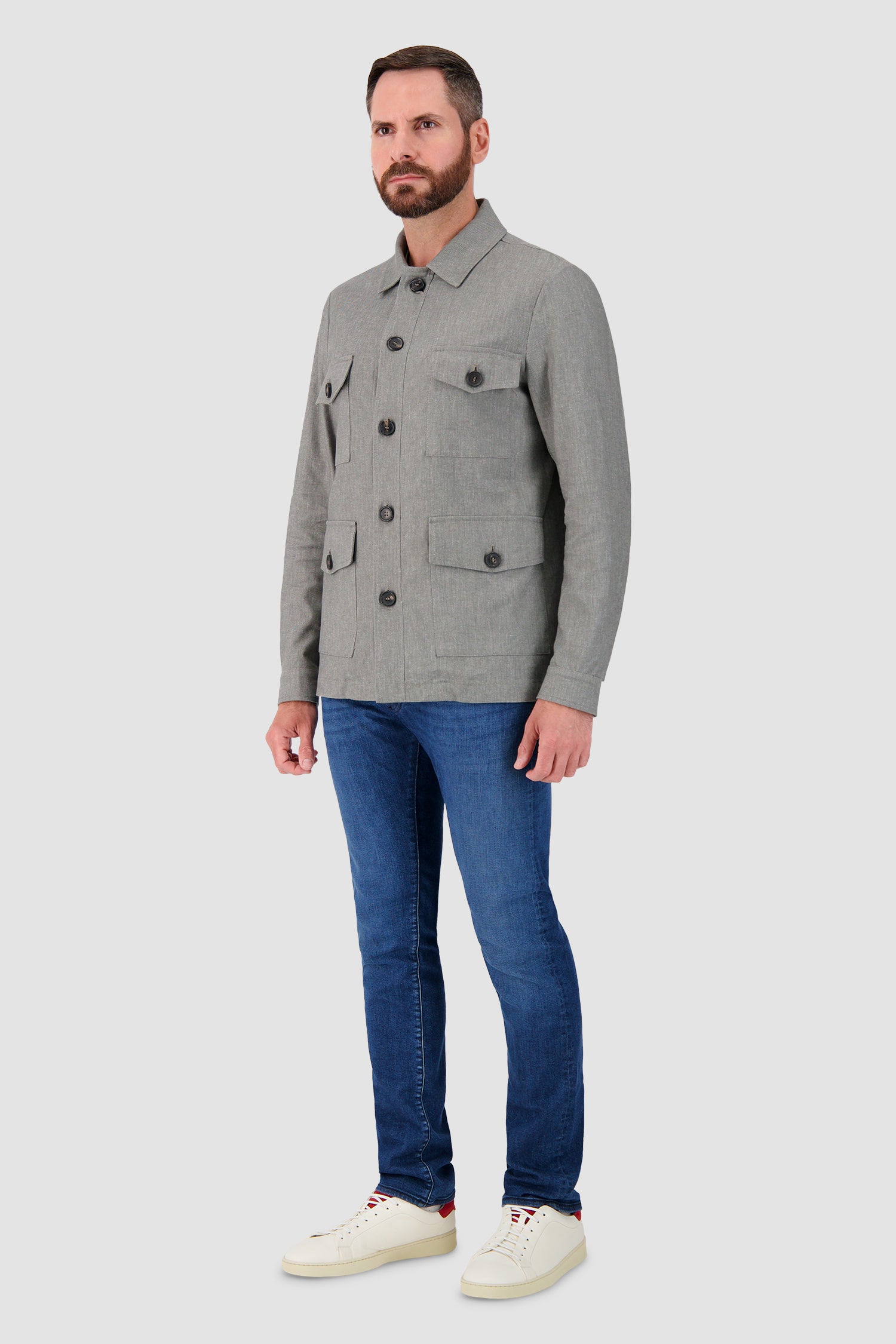 Luigi Borrelli Light Green Sahariana Jacket