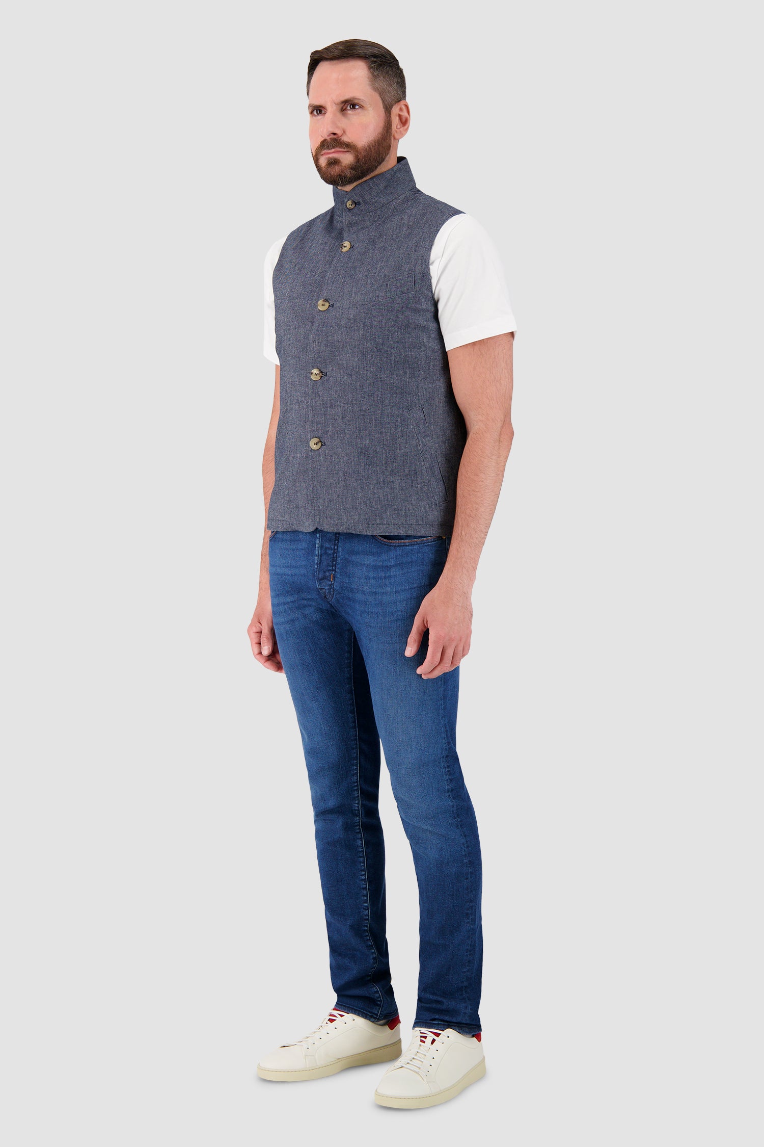 Luigi Borrelli Blue Gilet Vest