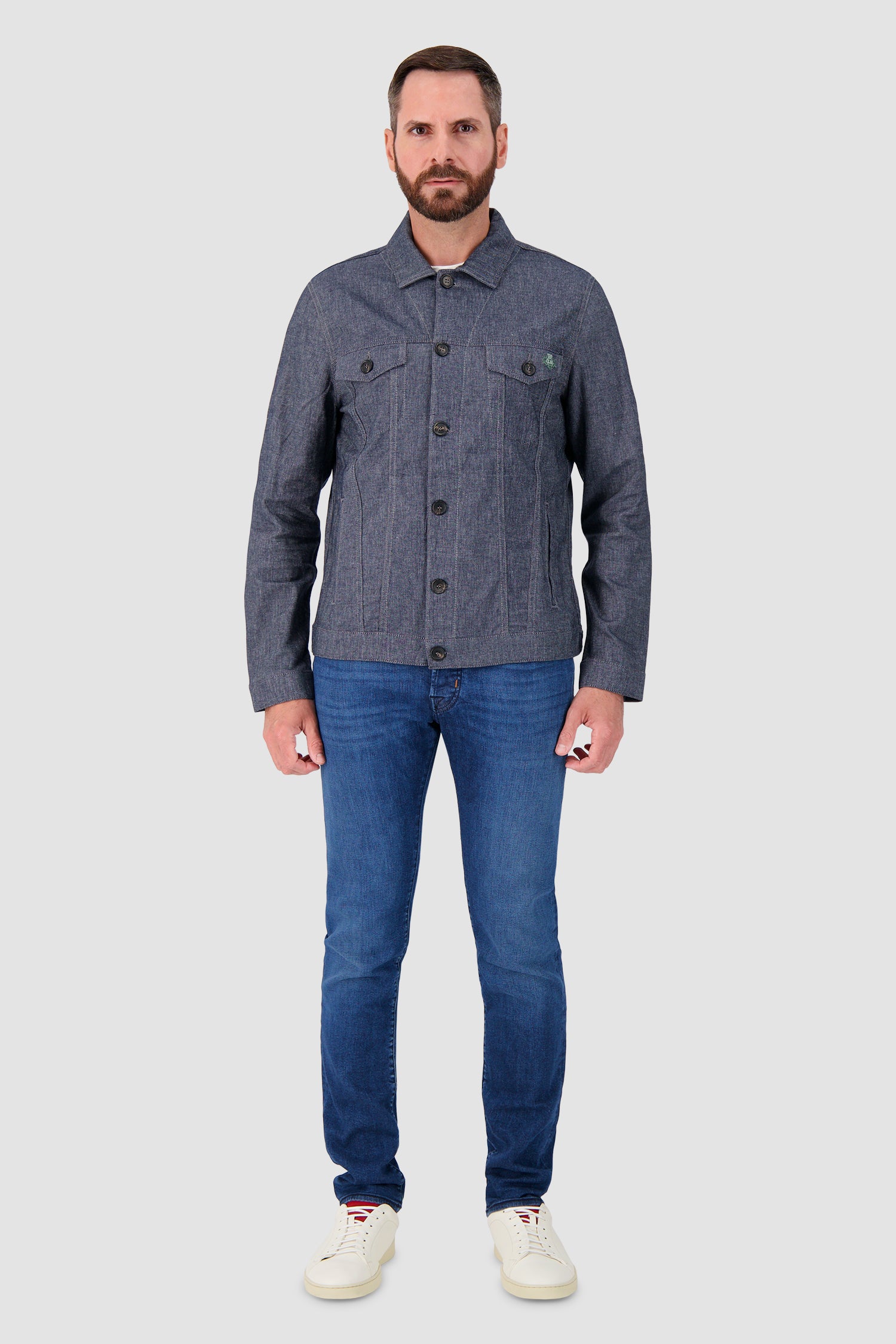 Luigi Borrelli Blue Giubbino Jeans Jacket