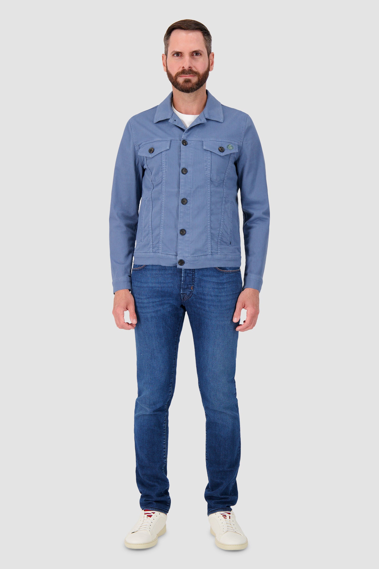 Luigi Borrelli Light Blue Giubbino Jeans Jacket