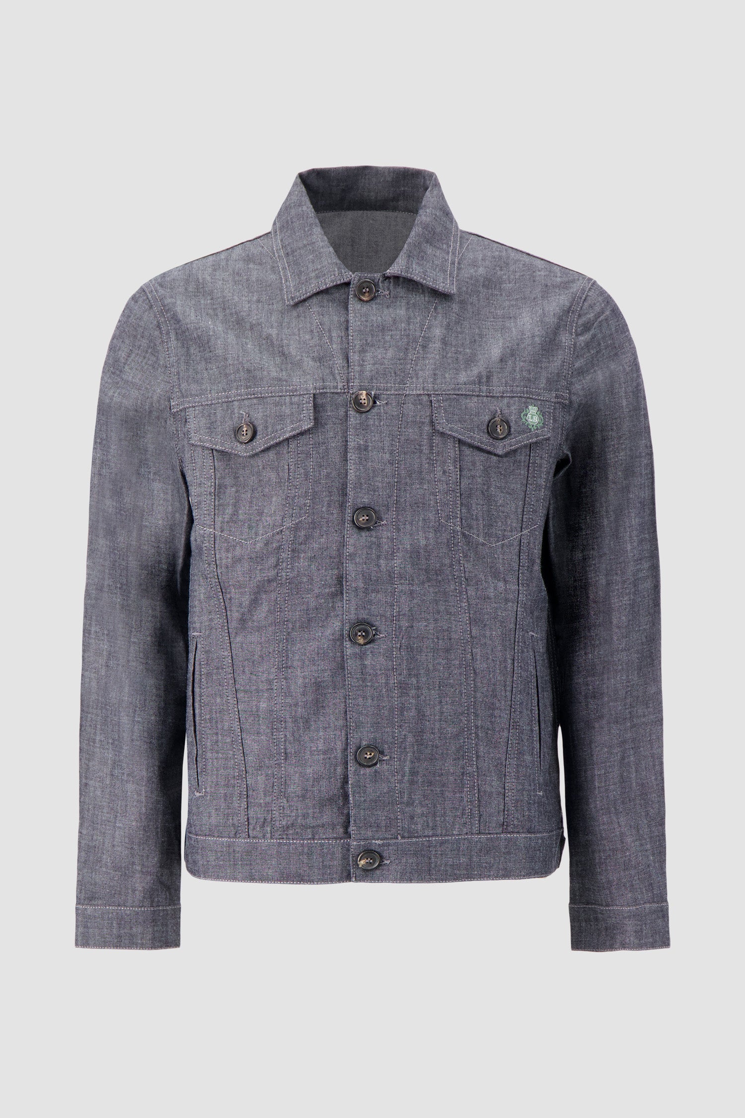 Luigi Borrelli Grey Giubbino Jeans Jacket