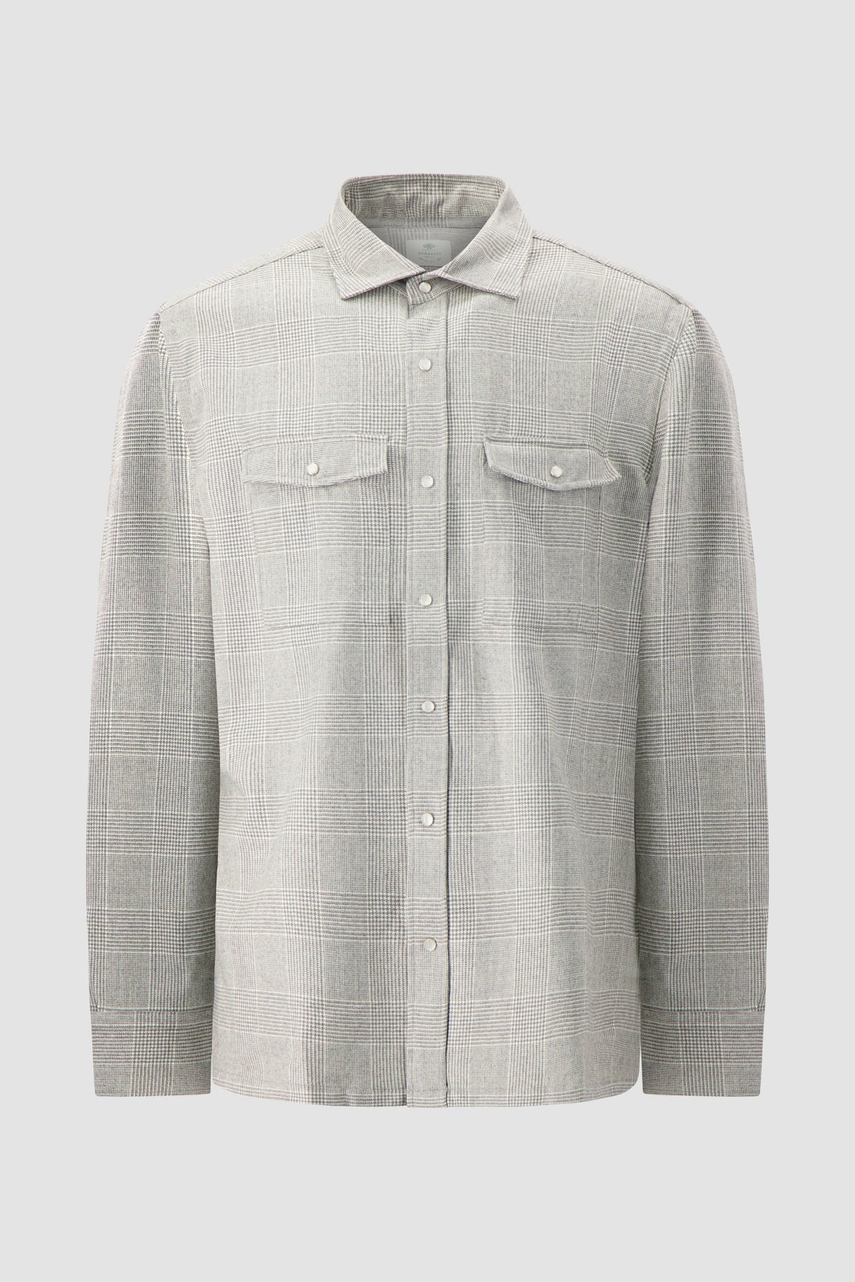 Luigi Borrelli Light Grey Plaid Overshirt