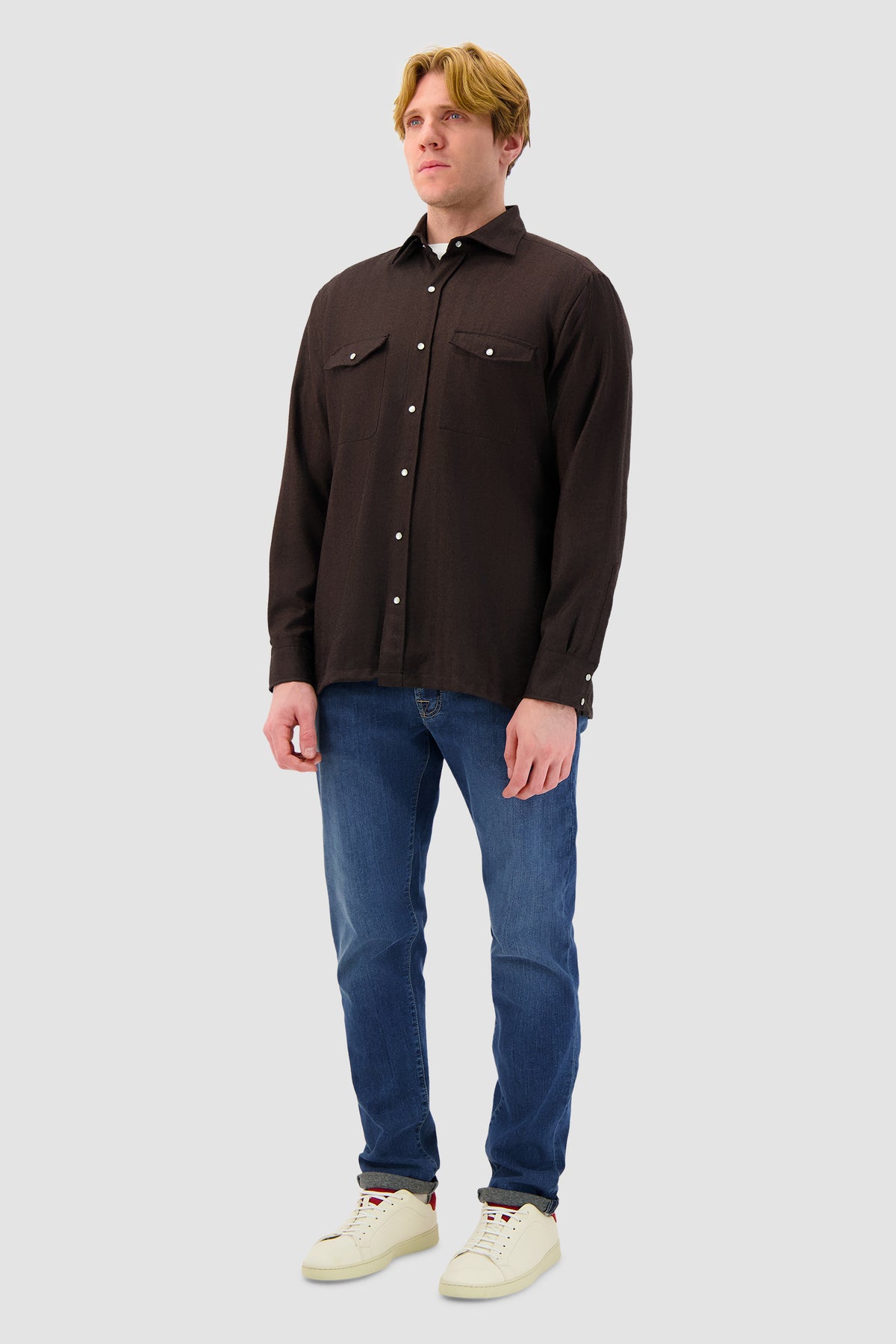 Luigi Borrelli Brown Overshirt