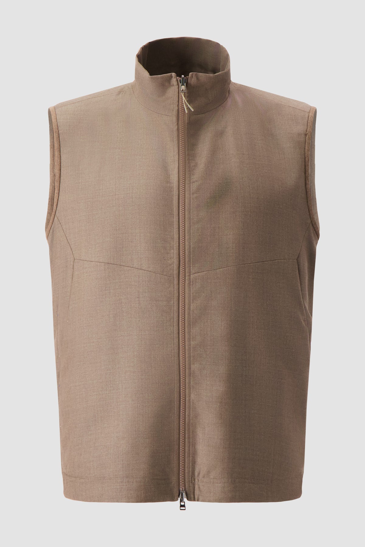 Sease Taupe Cashmere Padded Reversible Vest