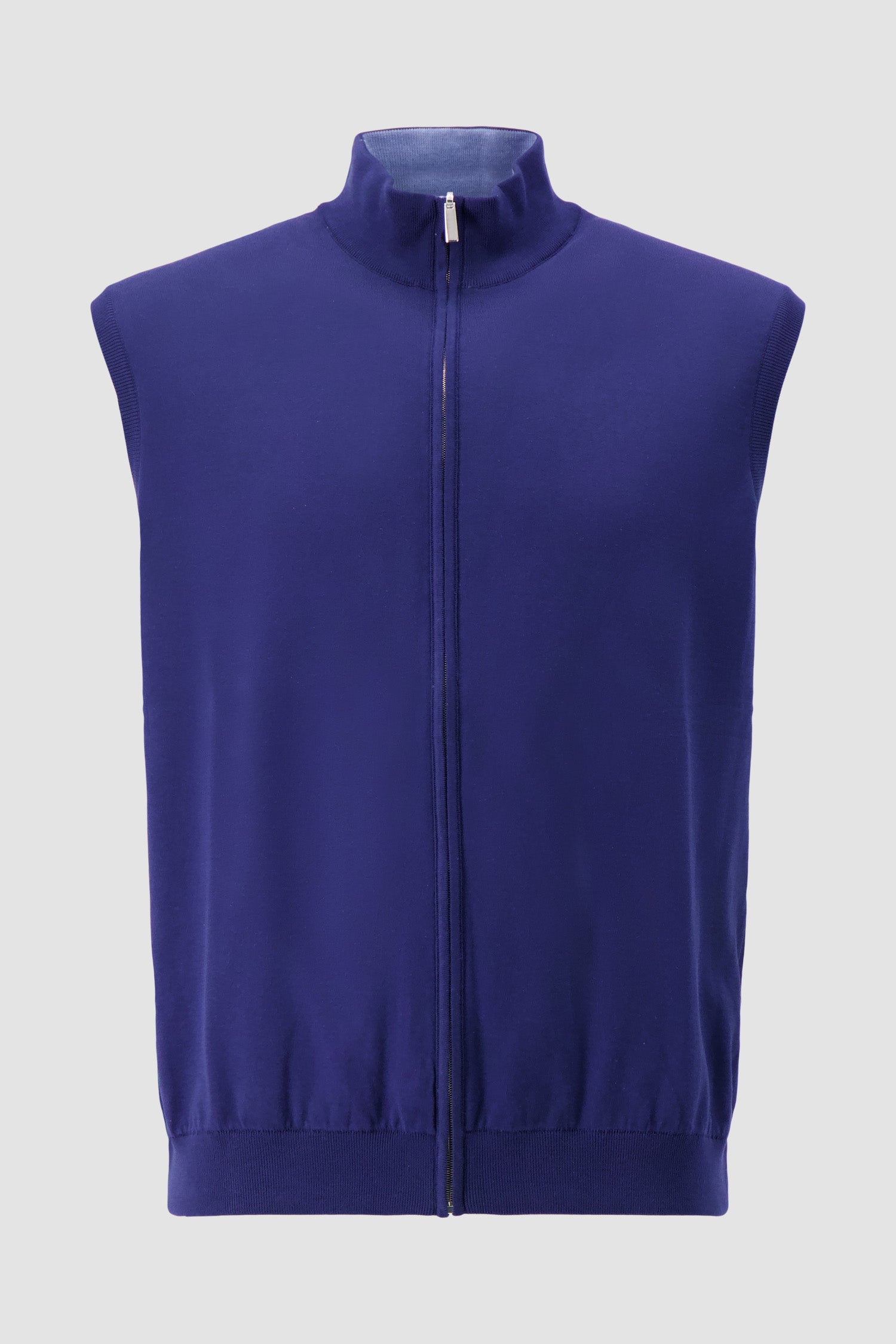 Pashmere Sleeveless Zip Sweater