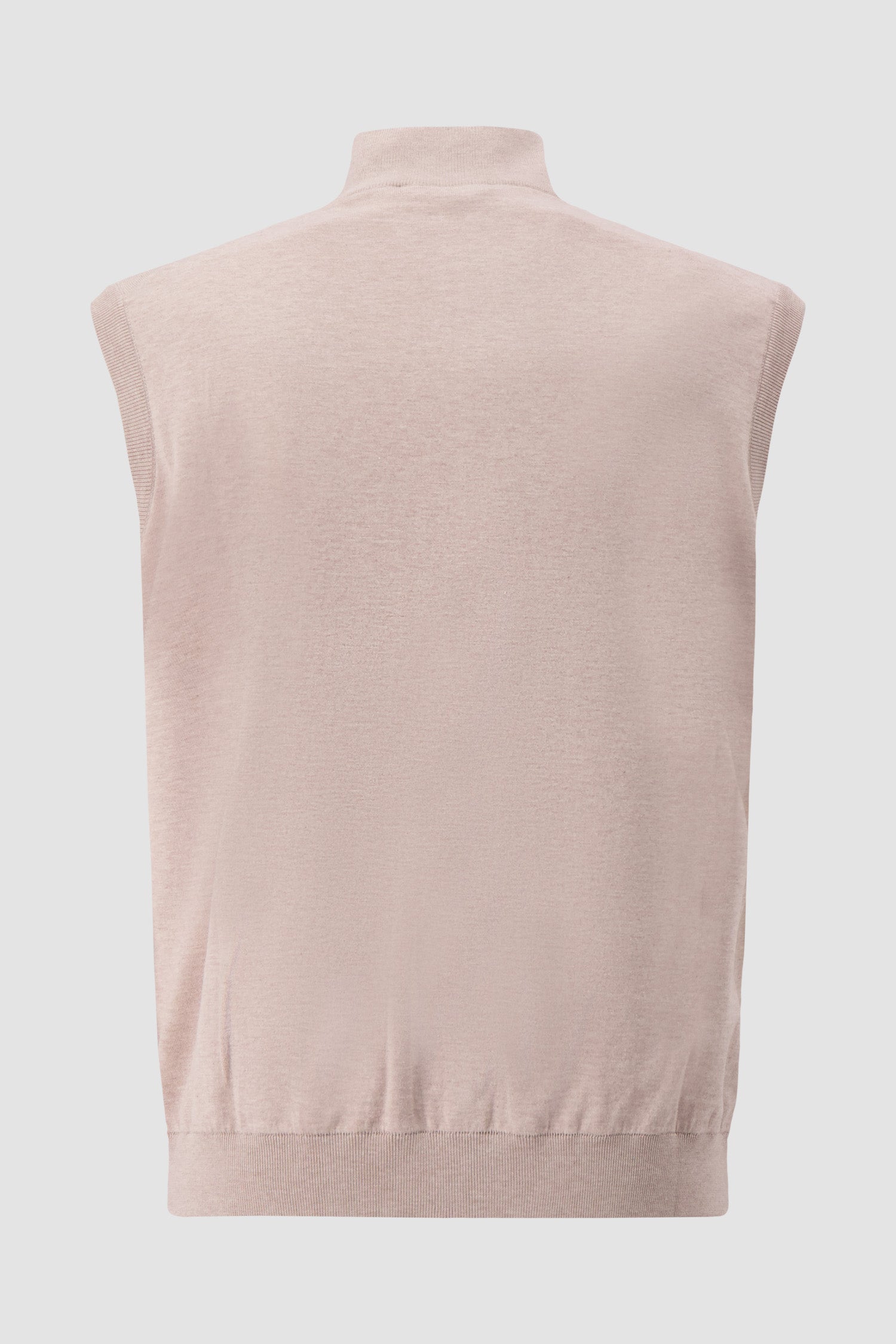 Pashmere Sleeveless Zip Sweater